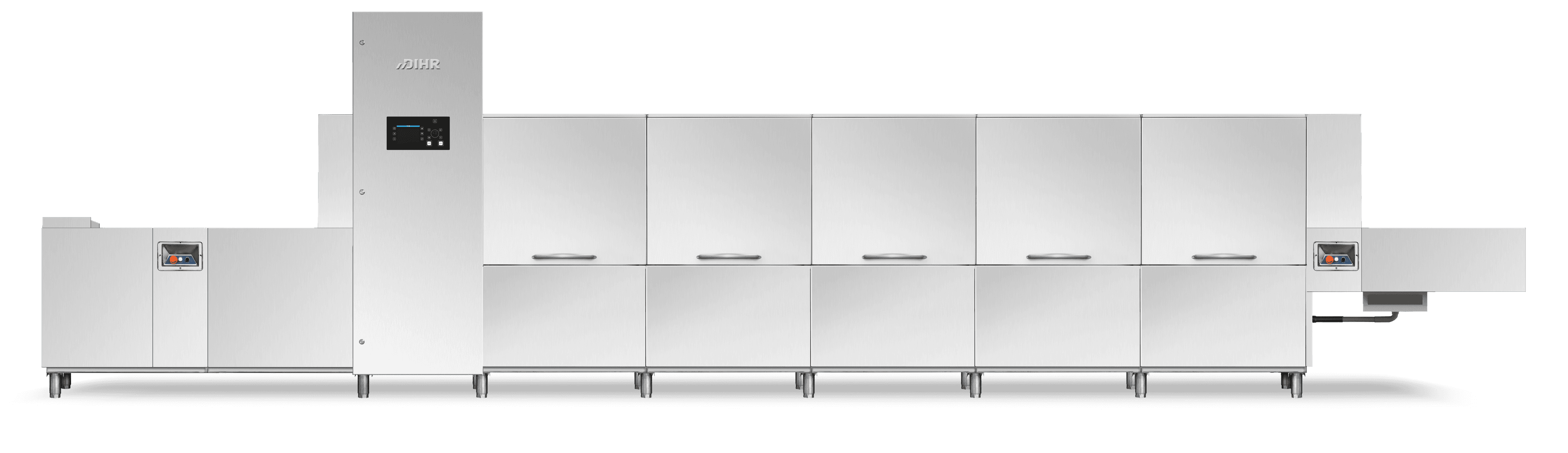 Lange Band-Spülanlage für Grossküchen – Spültechnik