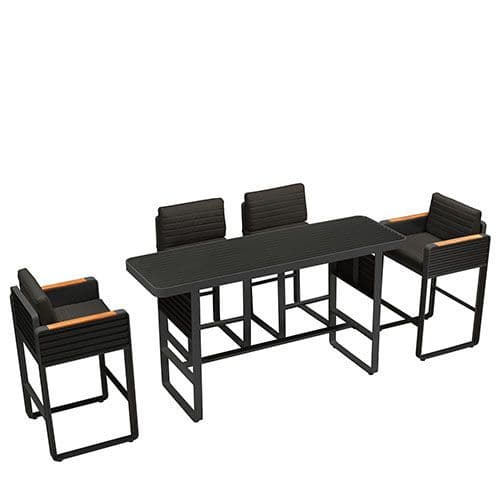 Airport Bar Schwarz | 7-Teilig