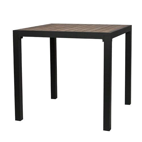 Marlon Terrassentisch - 80x80cm - Schwarz
