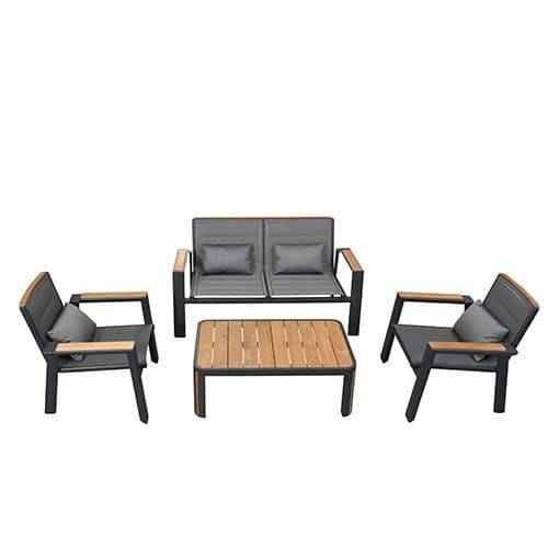 Geneva Lounge Set - Schwarz | 2-Sitzer