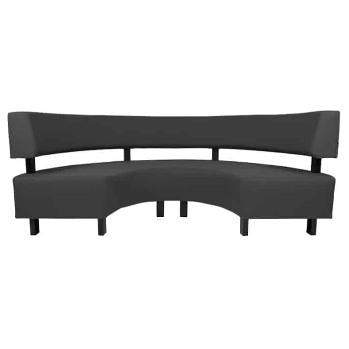 Ibiza Terrassenbank - Halbrund - Anthrazit