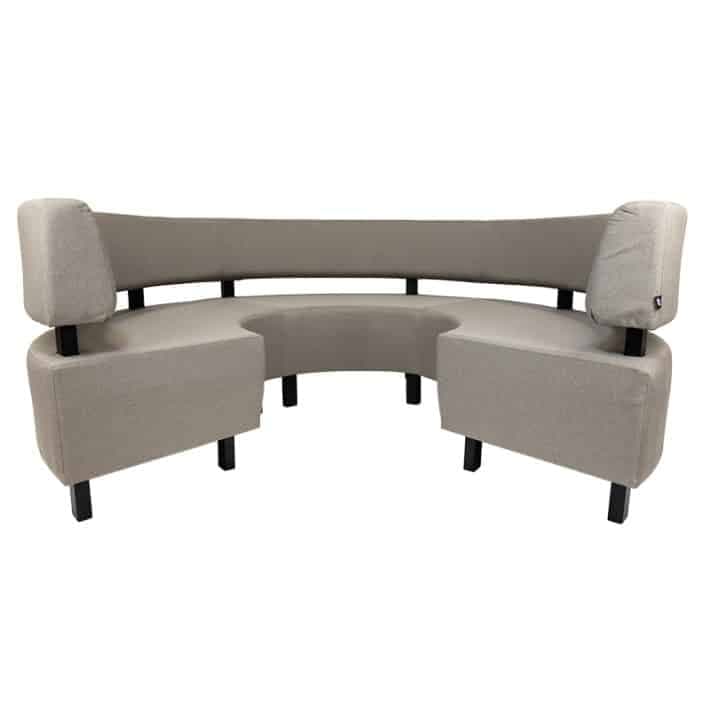 Ibiza Terrassenbank - 3/4 Rund - Taupe