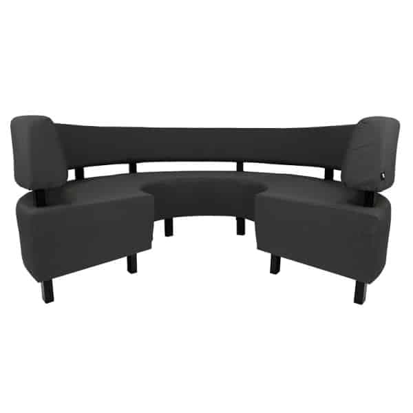 Ibiza Terrassenbank - 3/4 Rund - Anthrazit