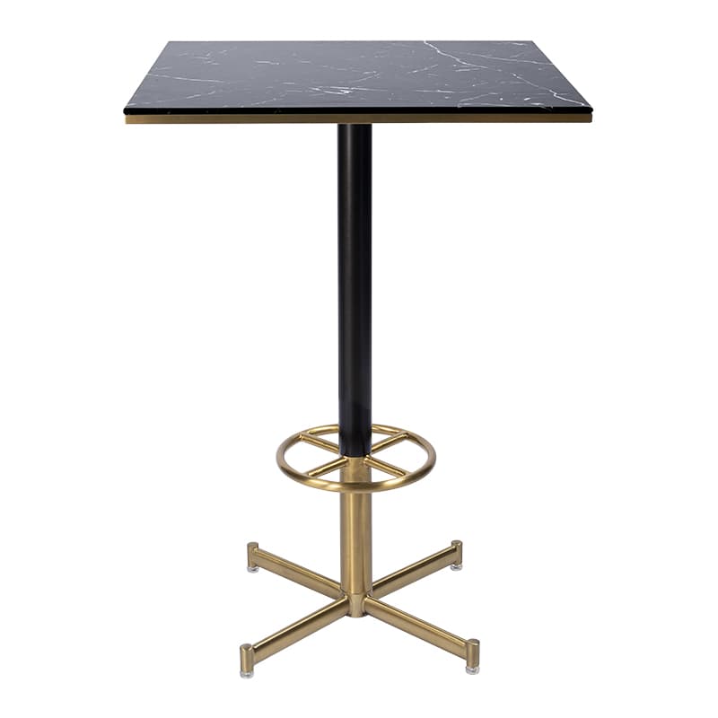 Lemac Bartisch Glas Marmor - Schwarz