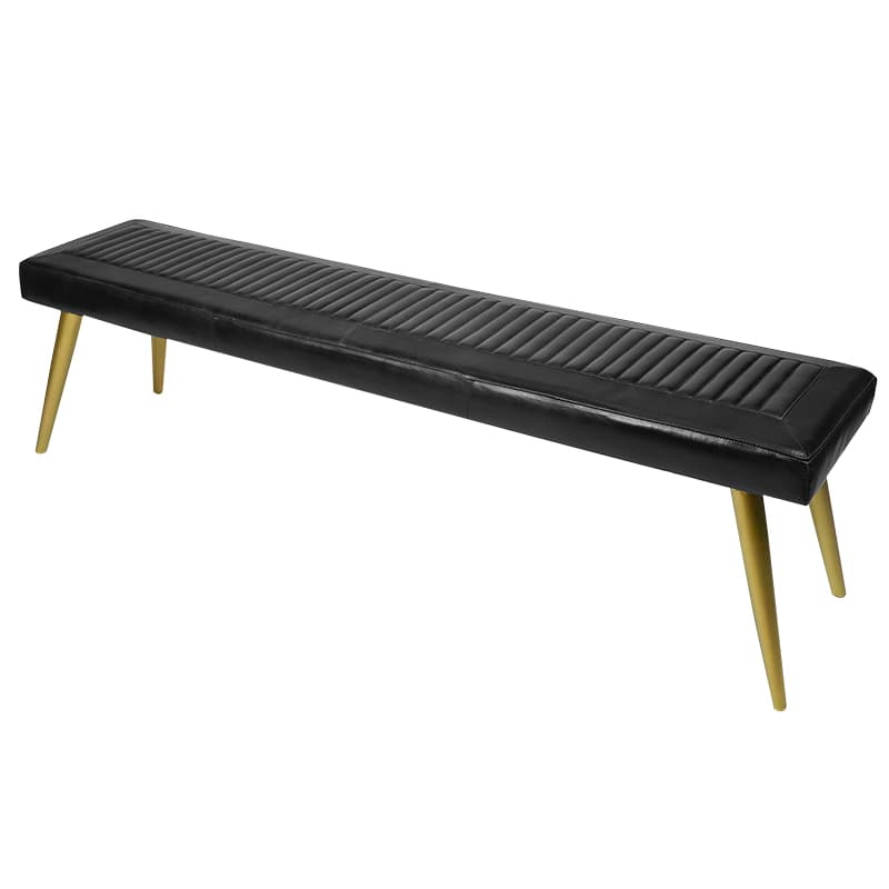 Jimi Bank - 120cm - Schwarz Leder