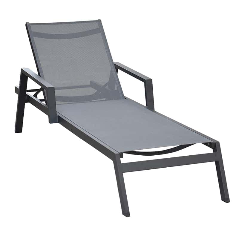 Melini Sonnenliege - Schwarz/Anthrazit