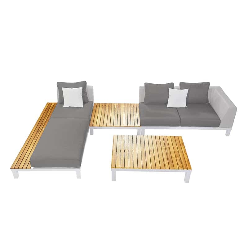 Polo 2.0 Tisch Lounge Verstellbar - Weiß | 4-teilig