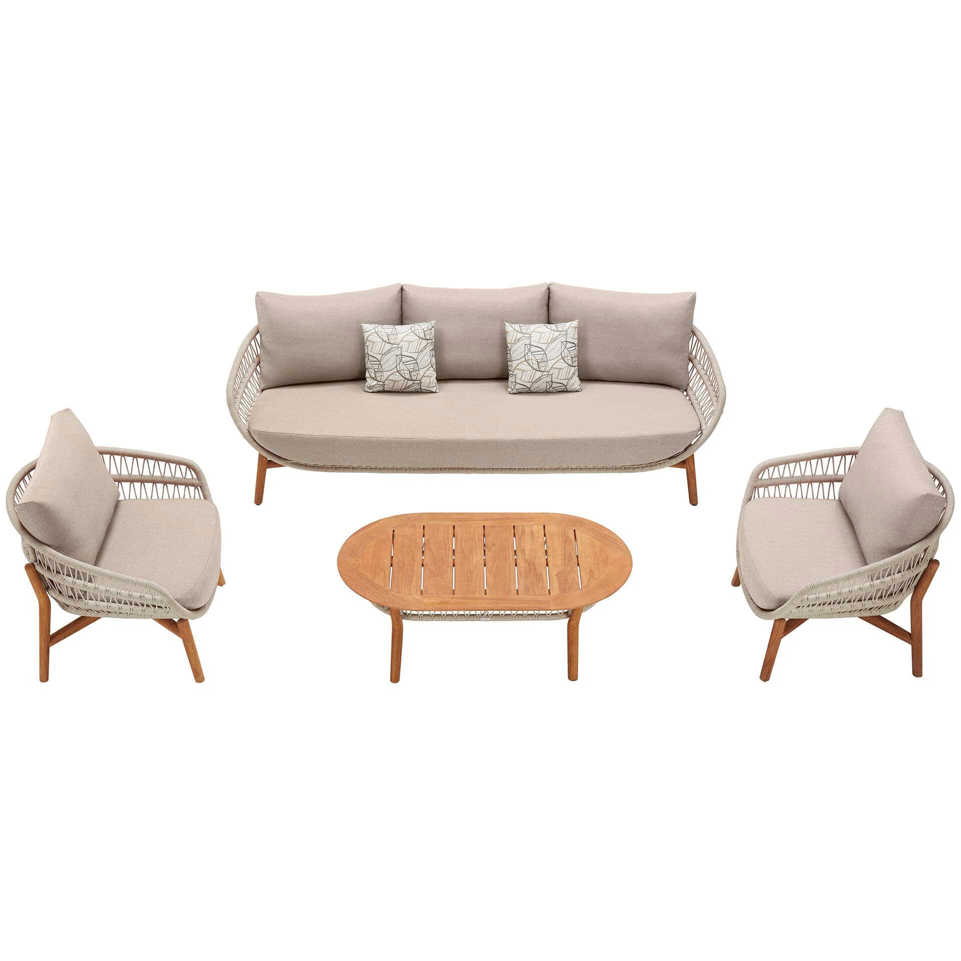 Vasca Lounge Set - Taupe | 3-Sitzer