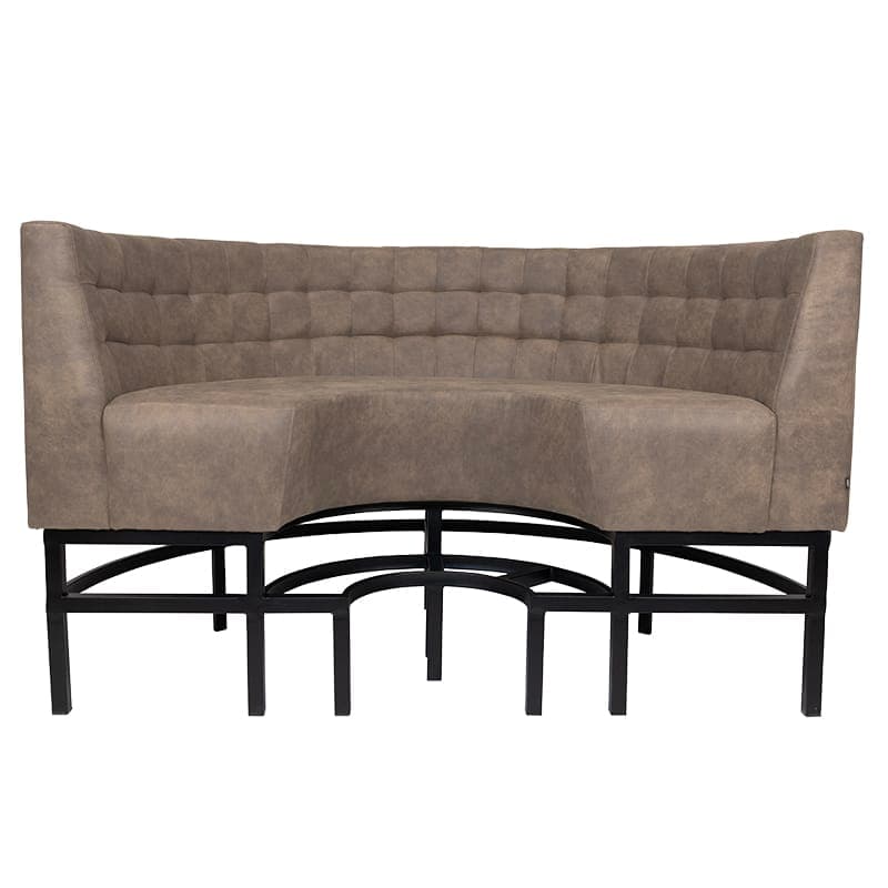 Viggo Bank Hoch - 1/2 Rund - Braun