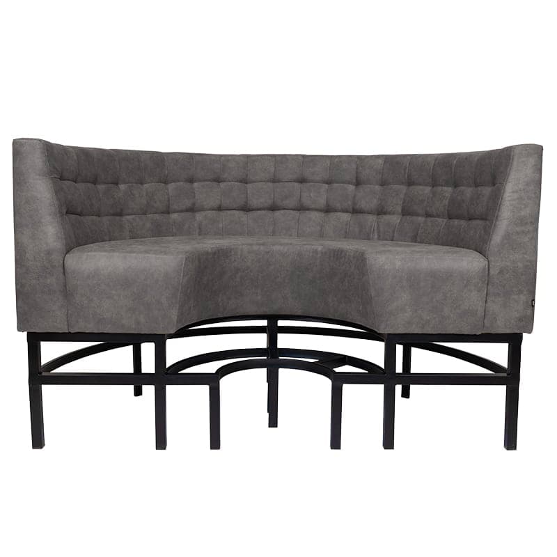 Viggo Bank Hoch - 1/2 Rund - Anthrazit