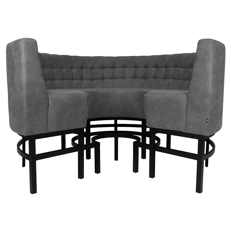 Viggo Bank Hoch - 3/4 Rund - Anthrazit