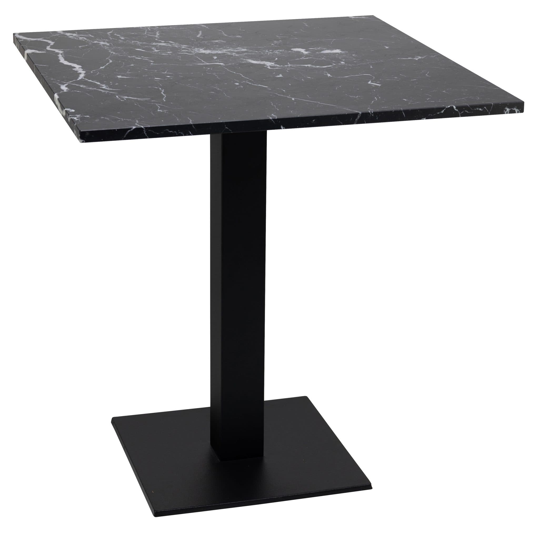 Tischset - Rivas Gestell + Marmor Tischplatte Nero