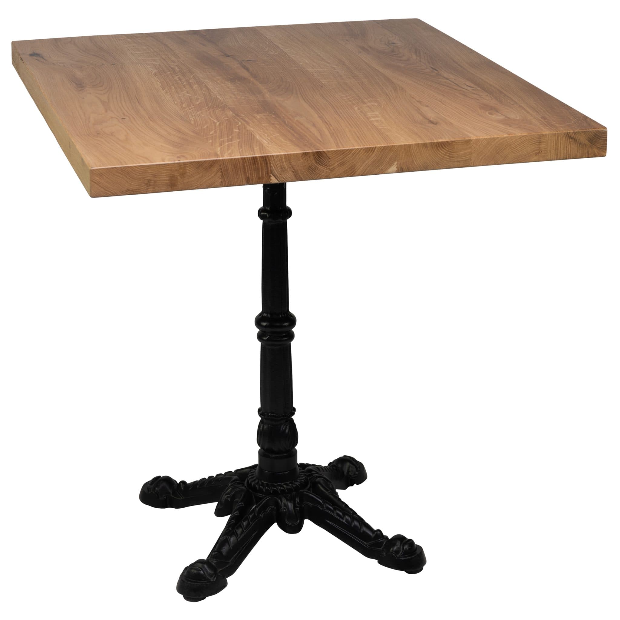 Tischset - London 4 Gestell + Massiv Eiche Tischplatte Natural