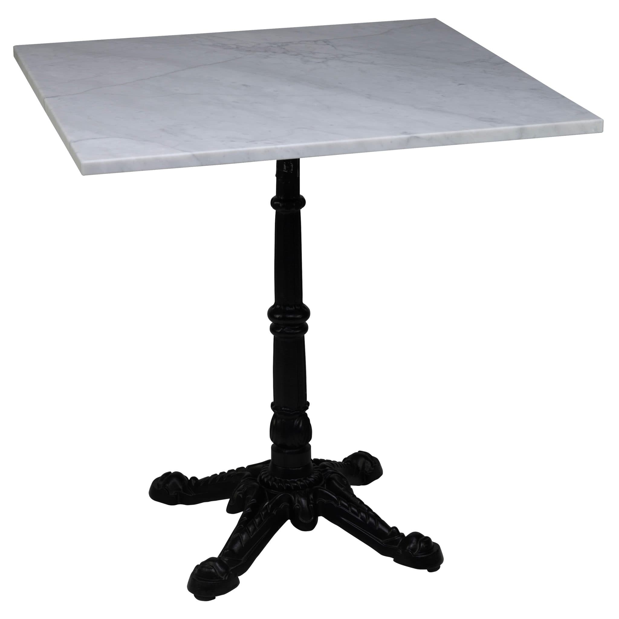 Tischset - London 4 Gestell + Marmor Tischplatte Bianco