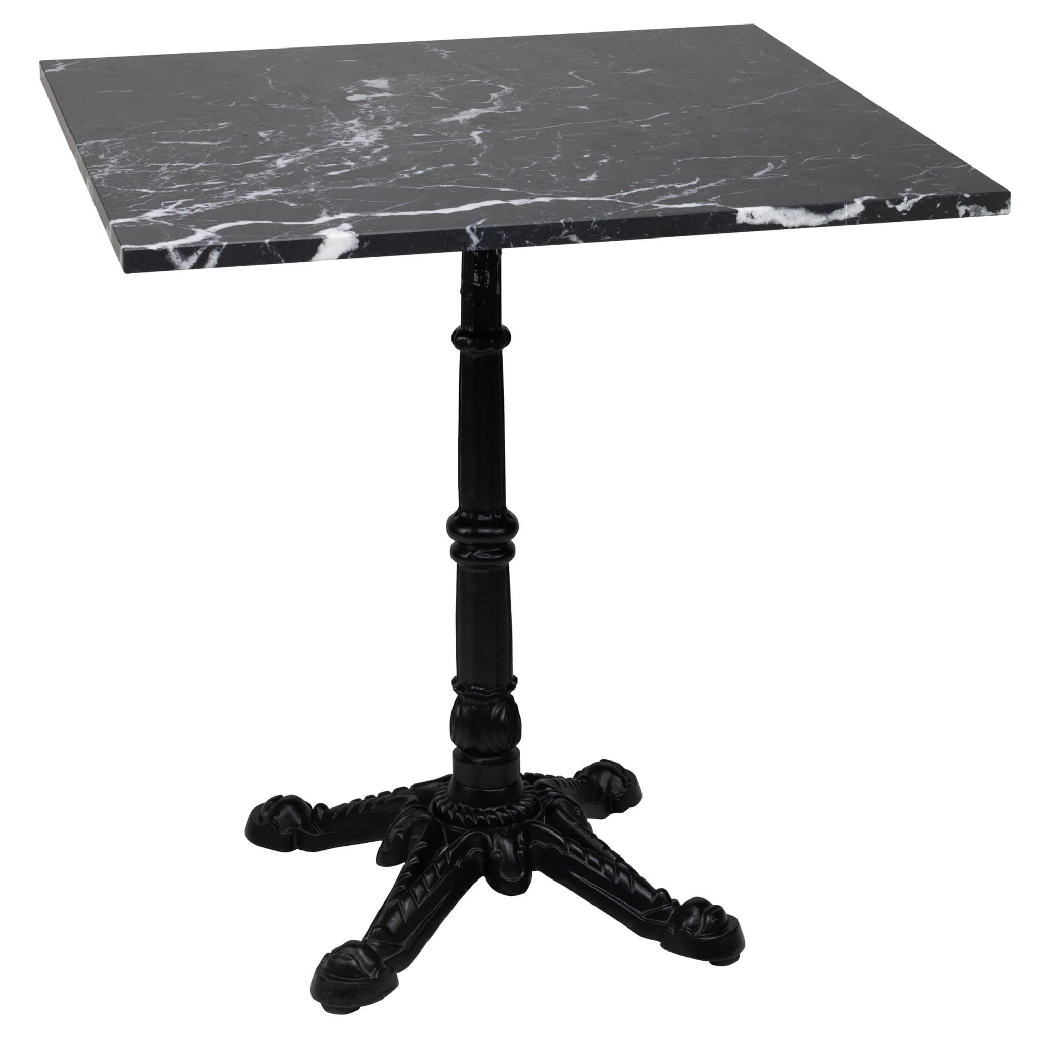 Tischset - London 4 Gestell + Marmor Tischplatte Nero