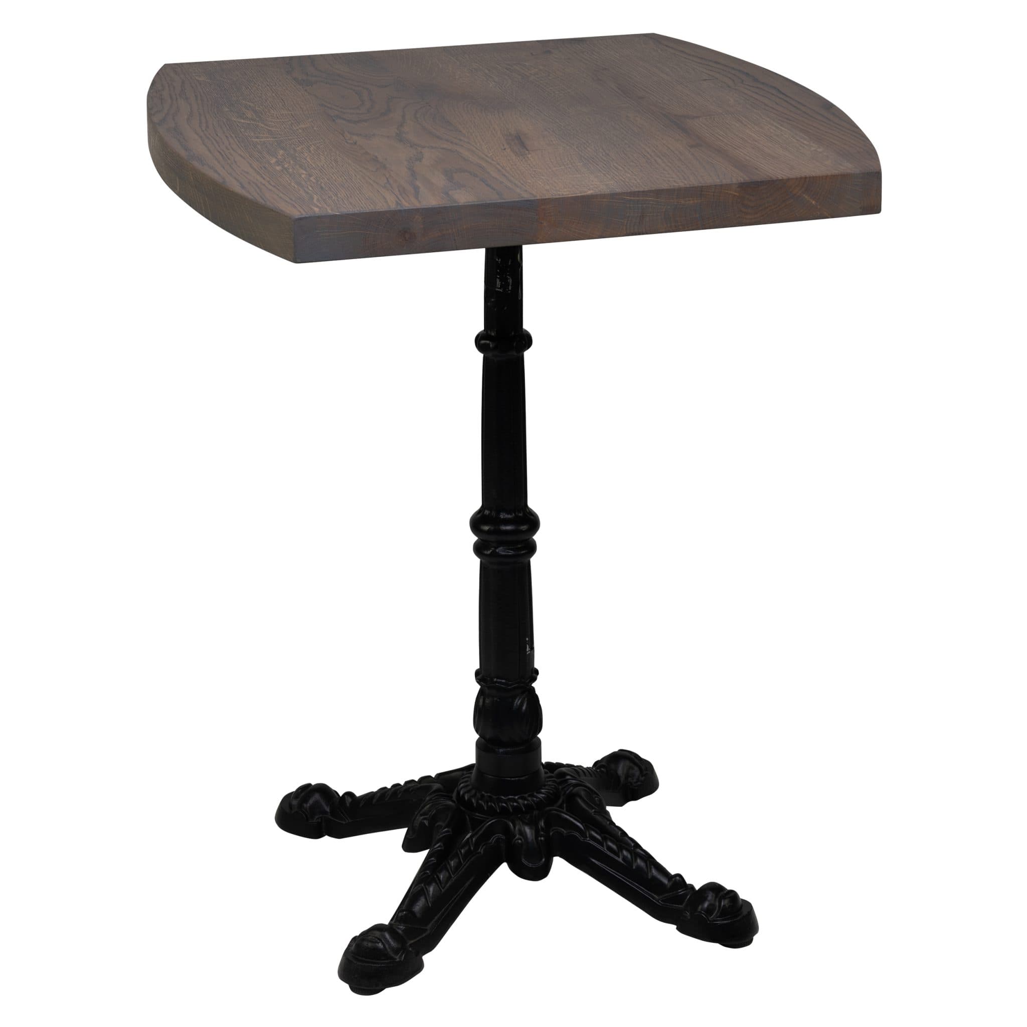 Tischset - London 4 Gestell + Massive Eiche Tischplatte Dänisch Oval - Slat Grey