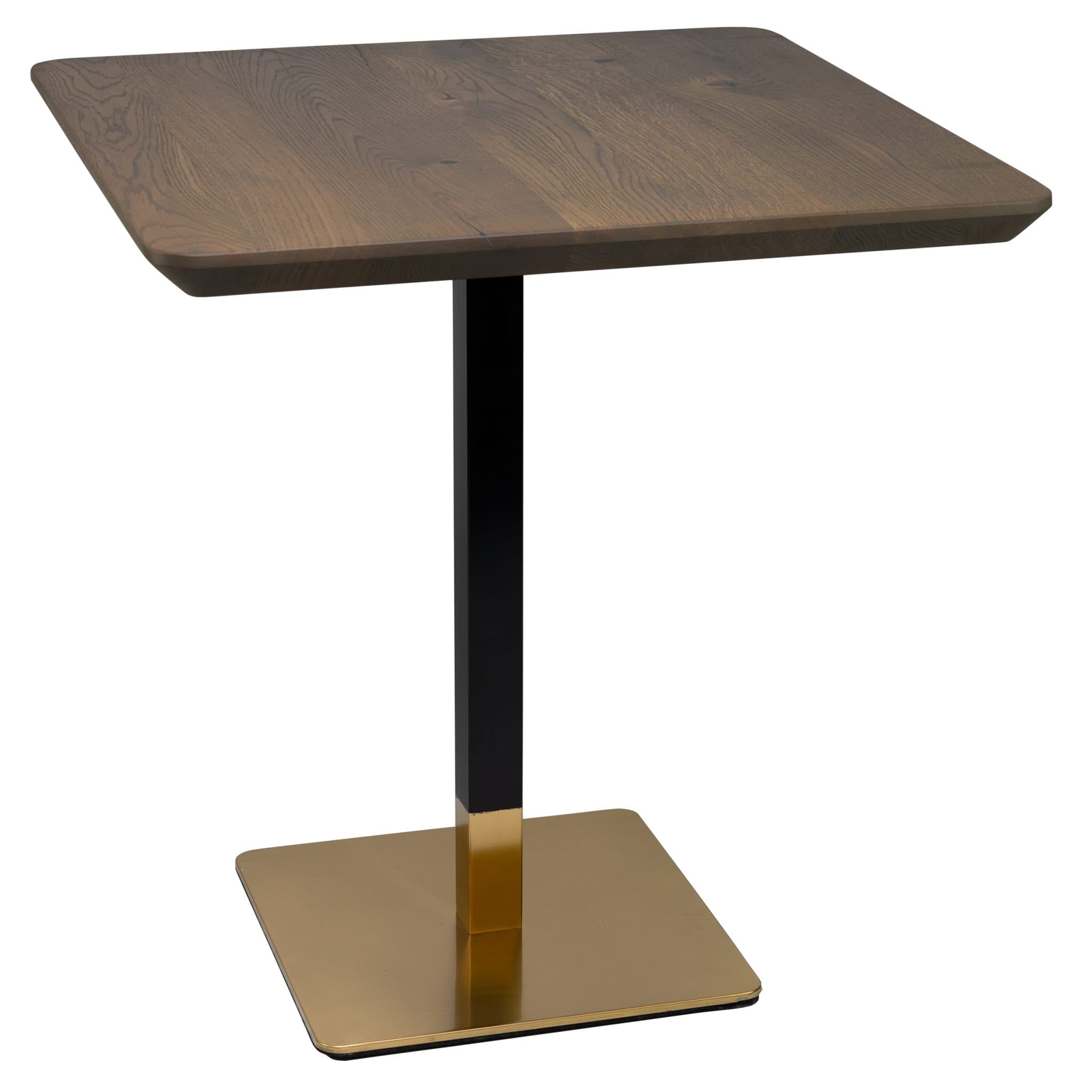 Tischset - Dados Gestell + Massive Eiche Tischplatte Facet - Abgerundet - Savanna