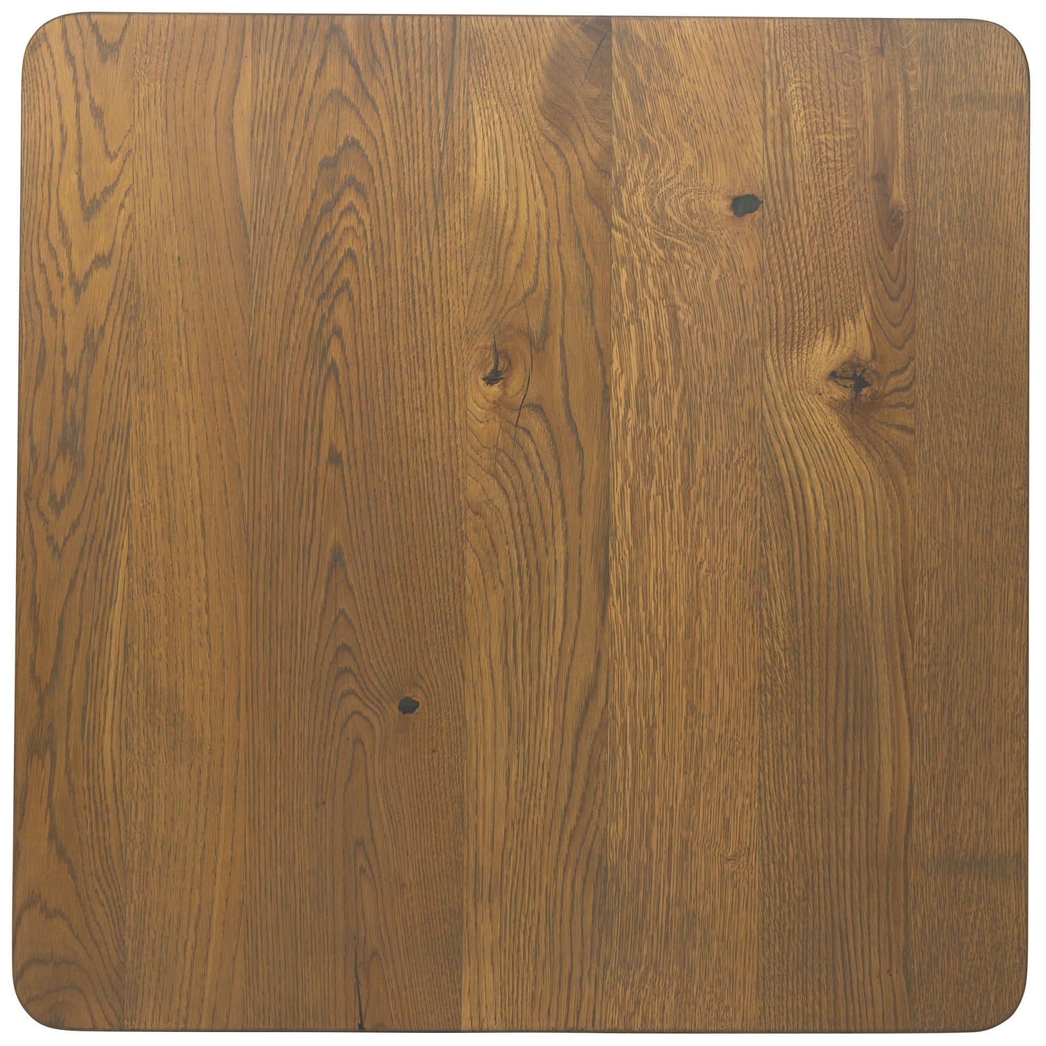 Massive Eiche Tischplatte - 40mm - Verjüngt Runde Ecke - Savanna