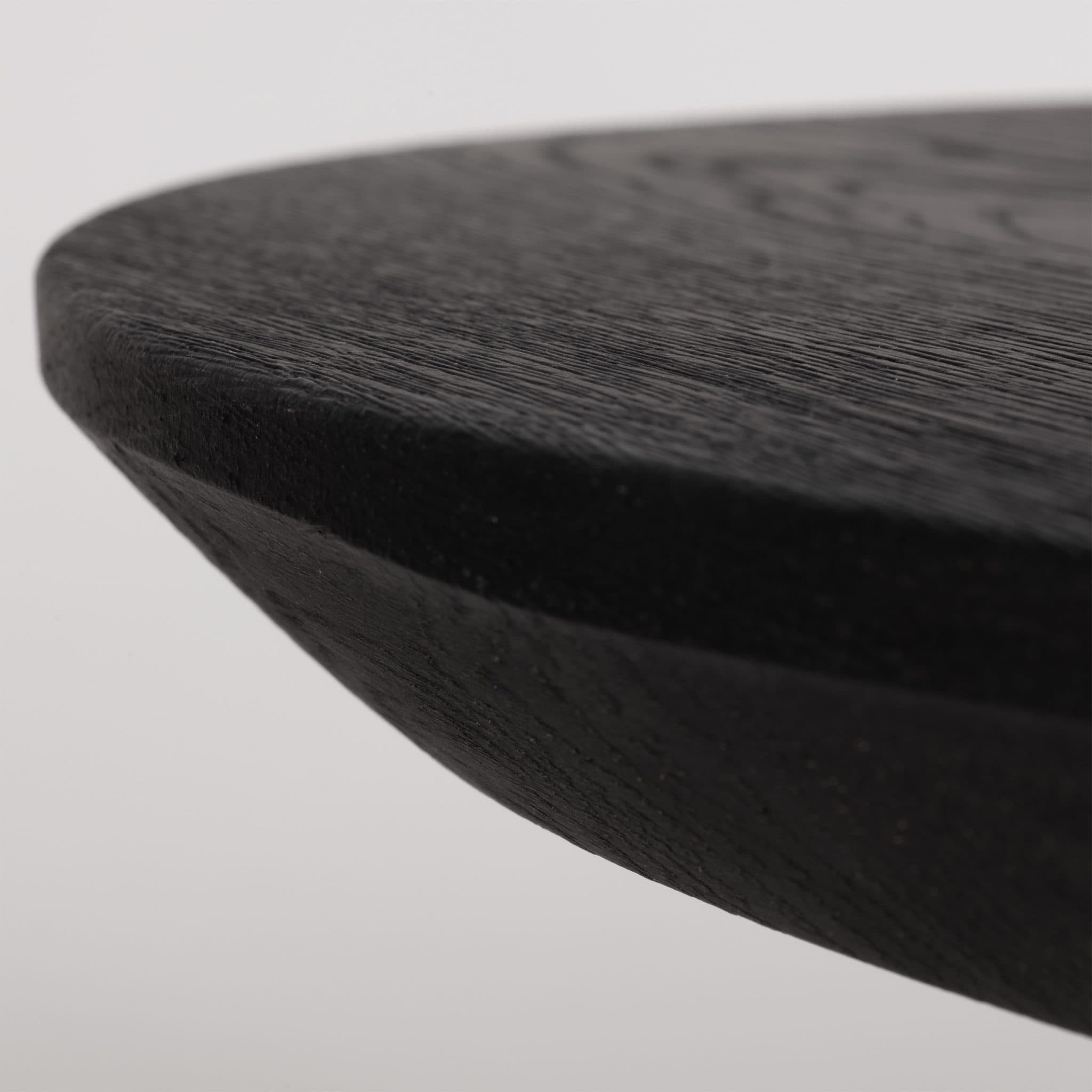 Massive Eiche Tischplatte - 40mm - Schwarz Verjüngt