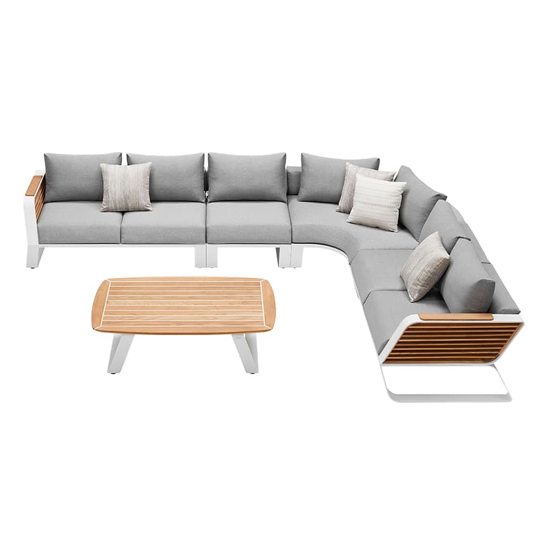 Wing Ecklounge - Weiß/Grau | 5-teilig