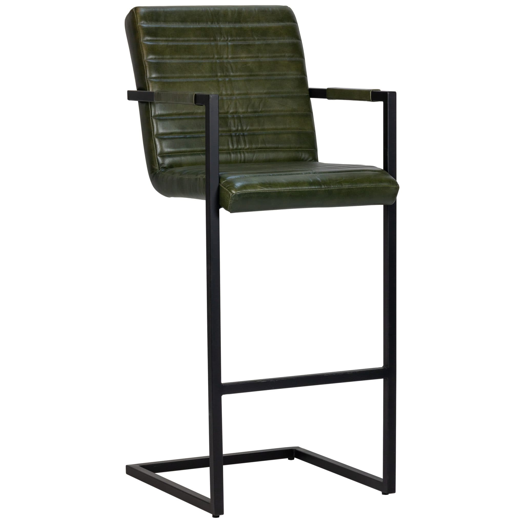 Kess Barhocker - Grün Leder