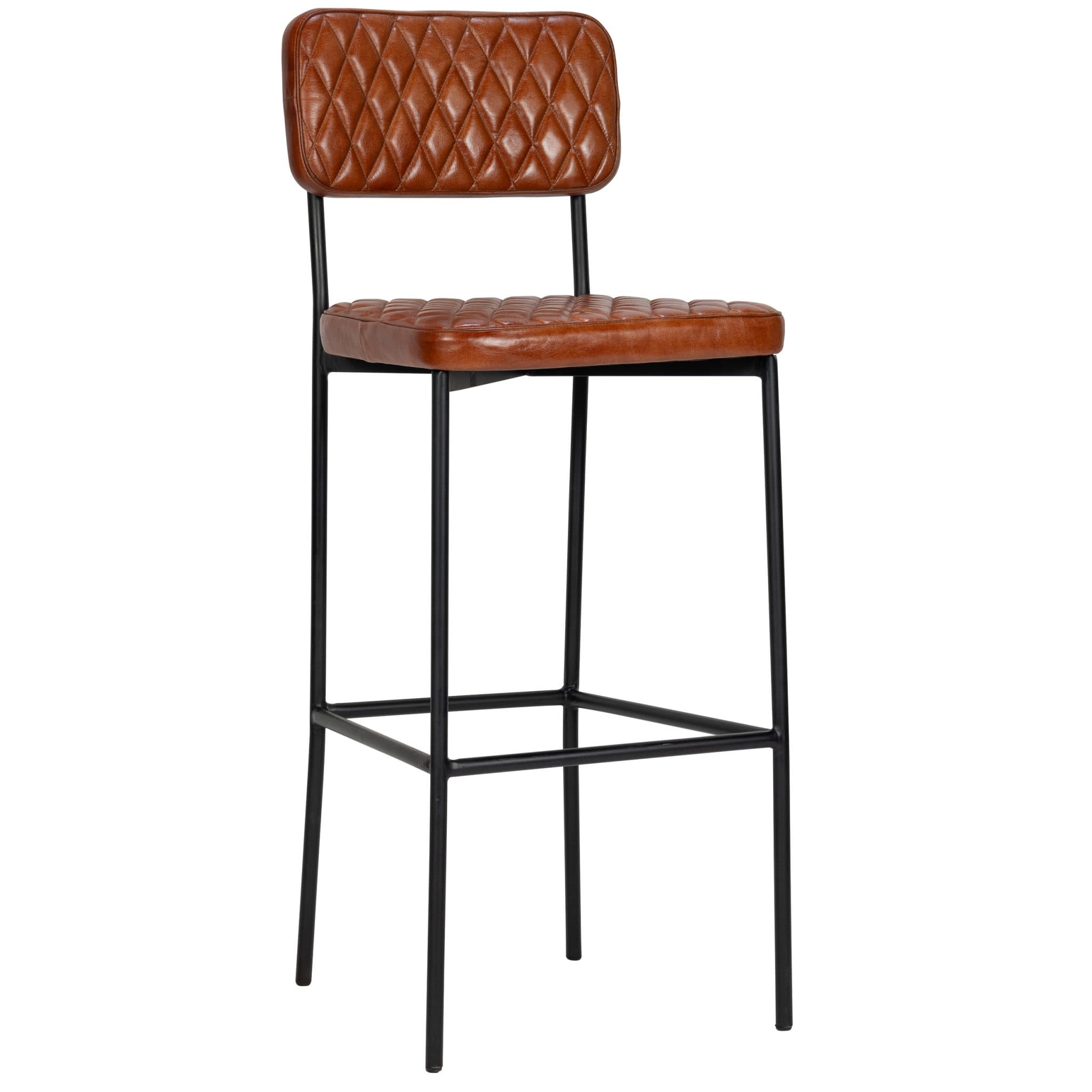 Jade Barhocker - Cognac Leder