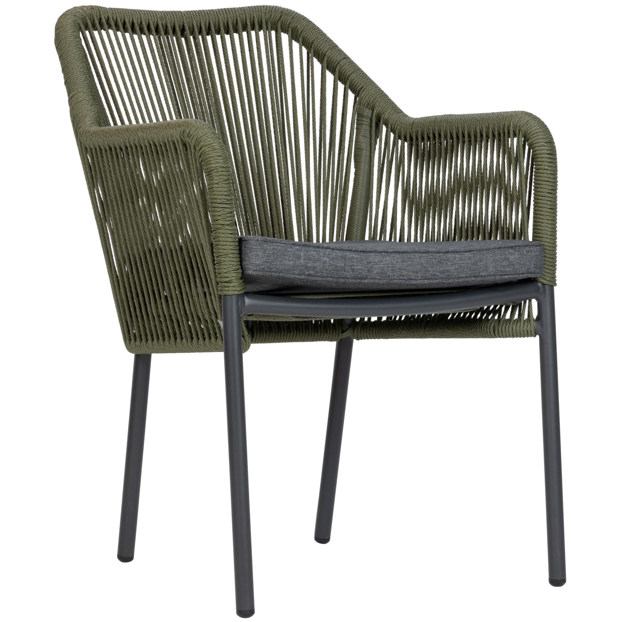 Baleric Terrassenstuhl - Charcoal/Olivgrün