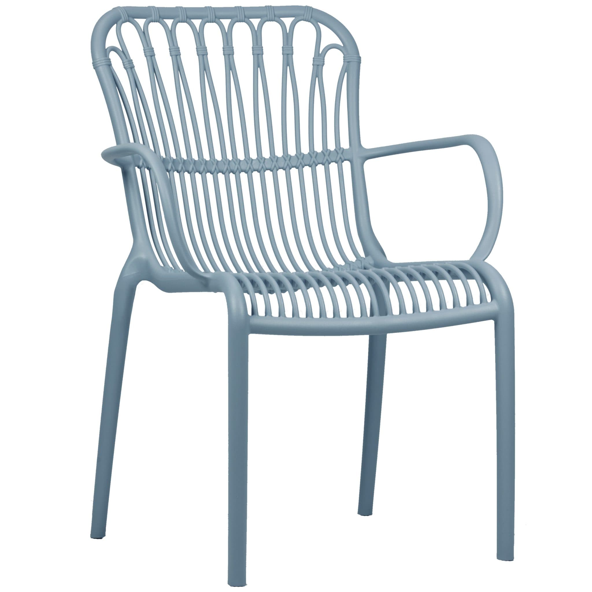 Lola Terrassenstuhl - Grau-Blau