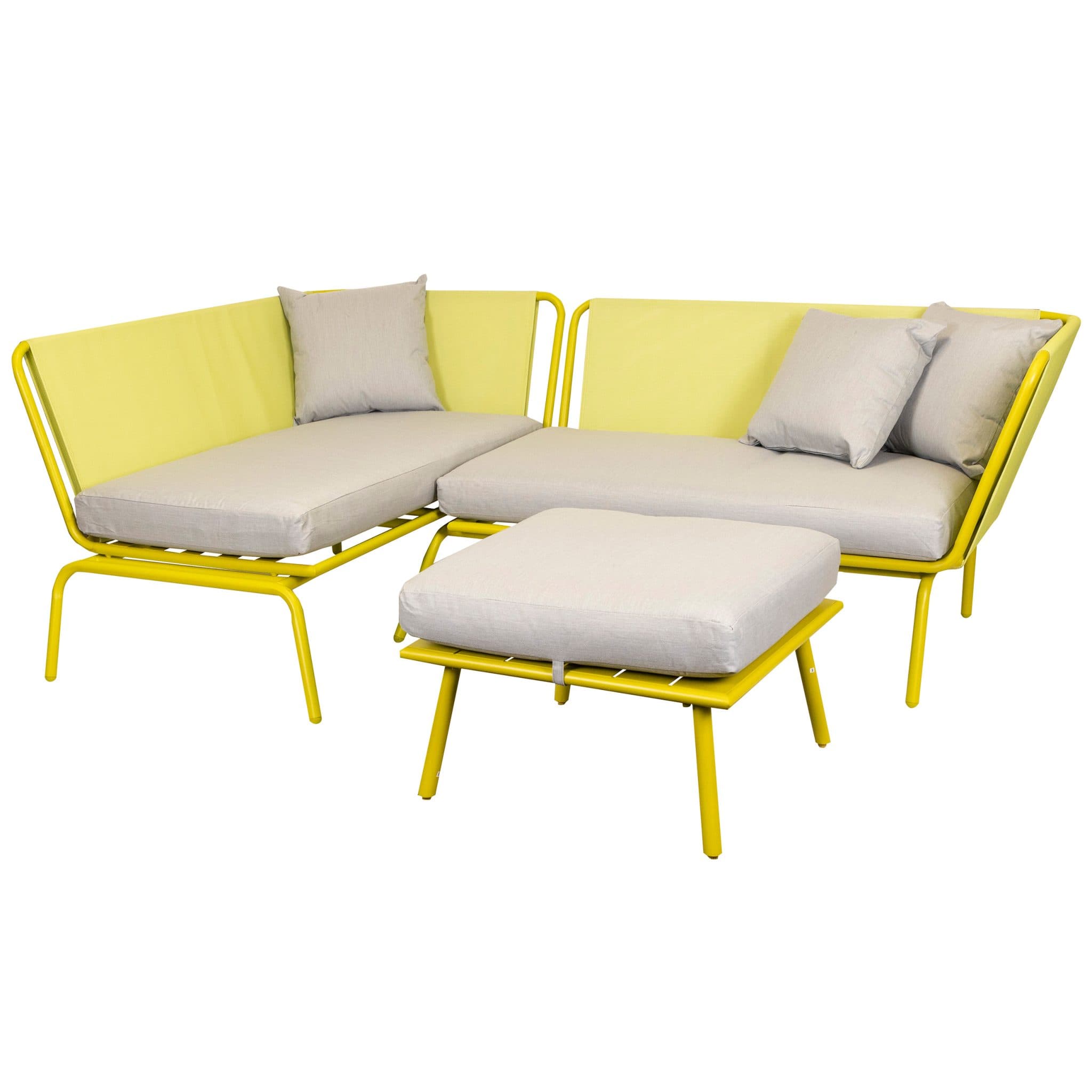 Maudi Eck Lounge Set – Gelb + Naudi Pflanzenhalter