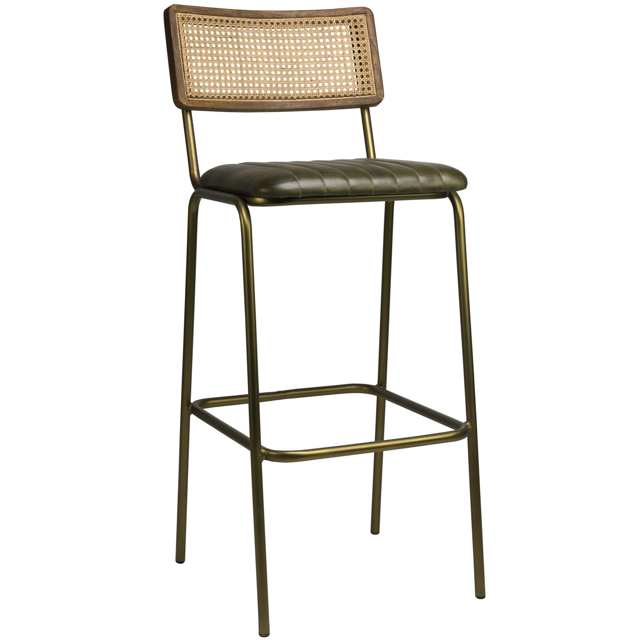 Jens Hocker - Grün Leder/Gold Rahmen