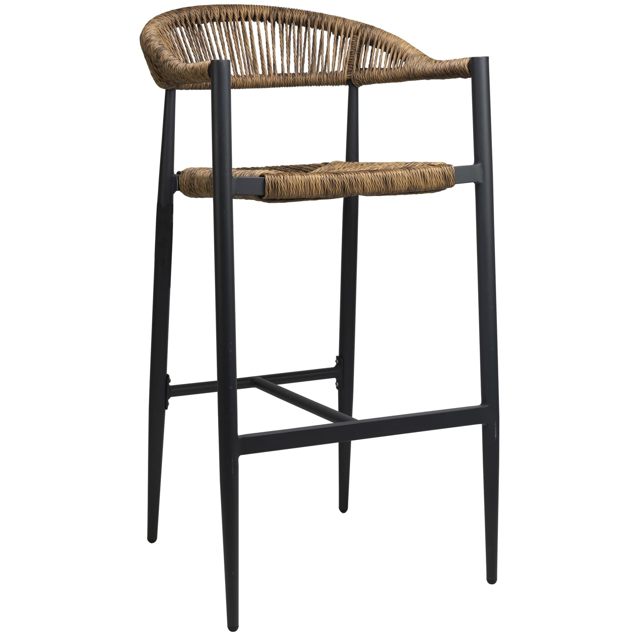 Jonah Barhocker mit Armlehne - Anthrazit/Natural