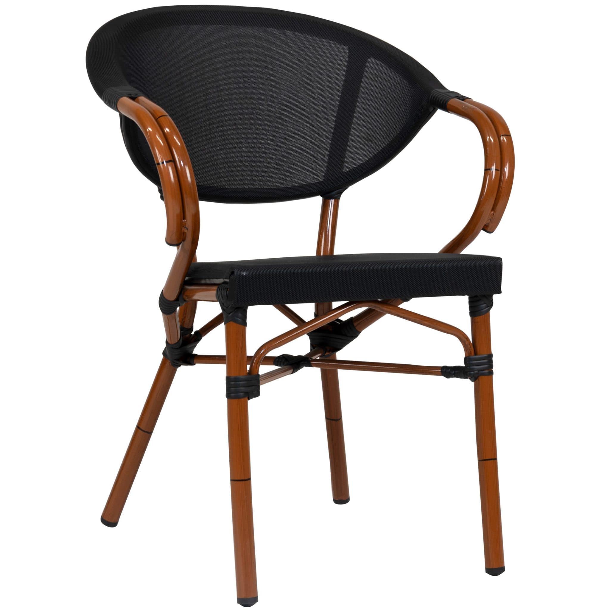 Marino Terrassenstuhl Bambus/Schwarz