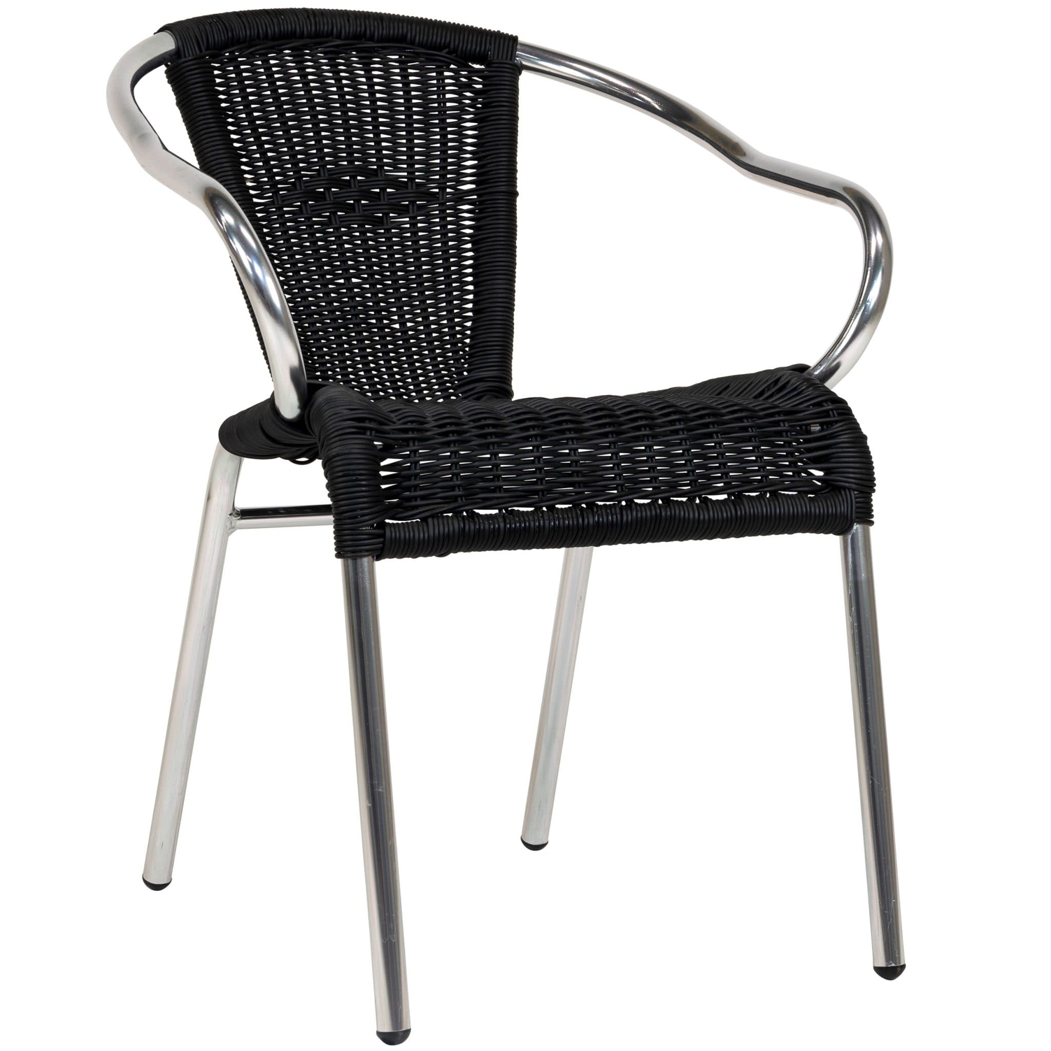 Kannet Terrassenstuhl - Schwarz/Aluminium