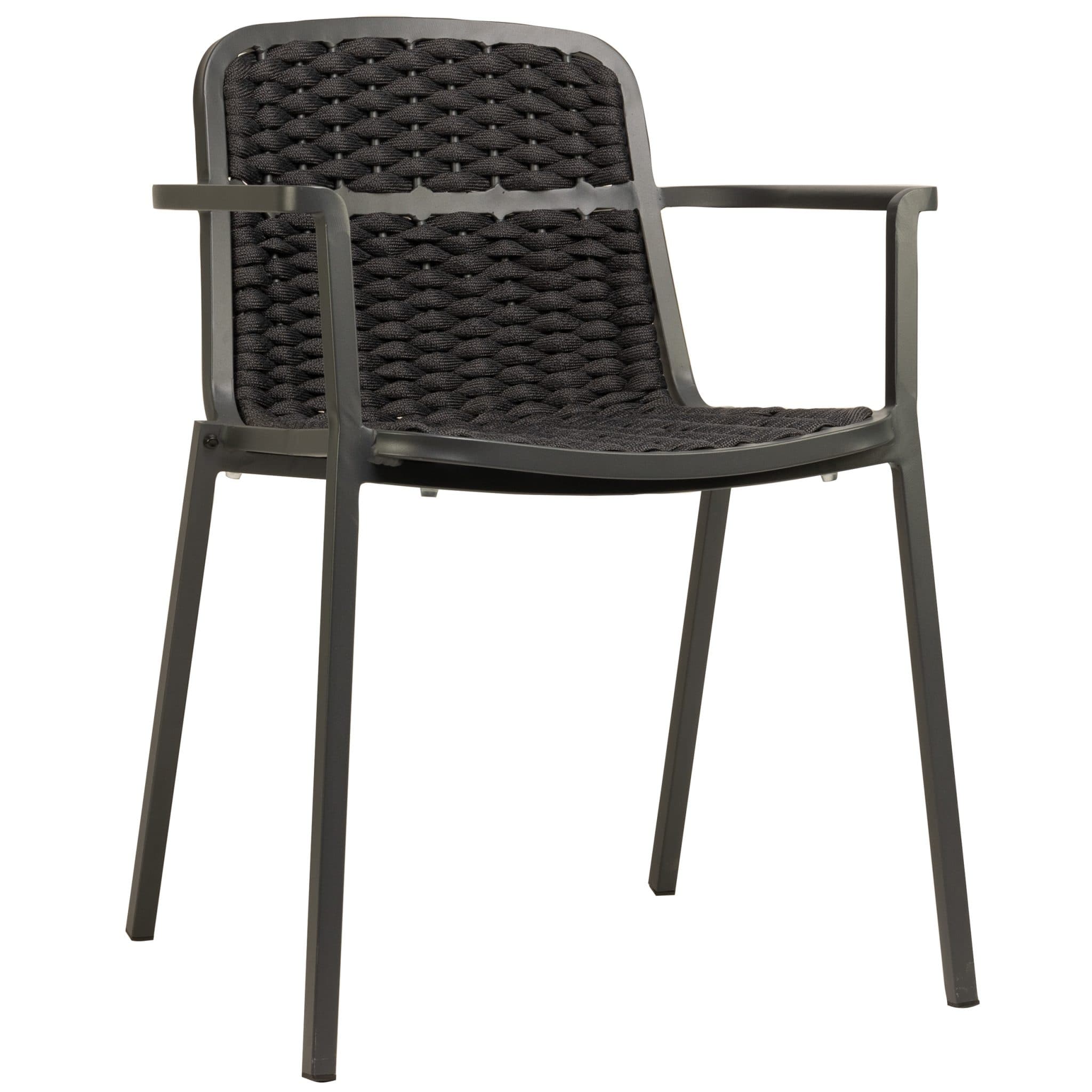 Tora Terrassenstuhl - Anthrazit/Schwarz