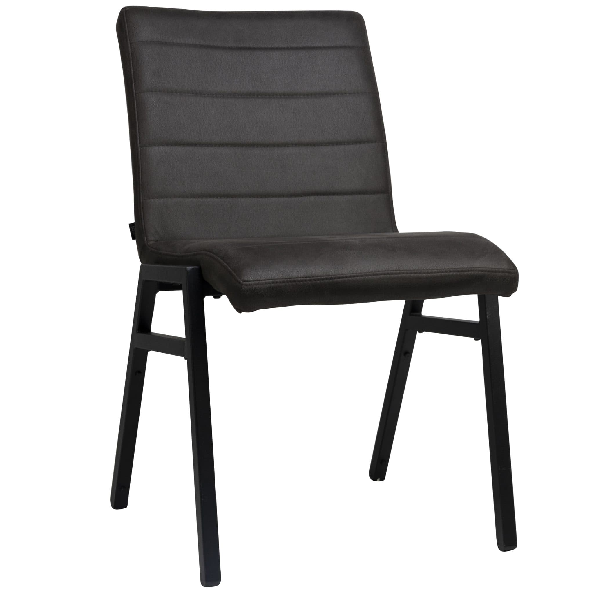 Boston Stapelstuhl - Anthrazit/Schwarz