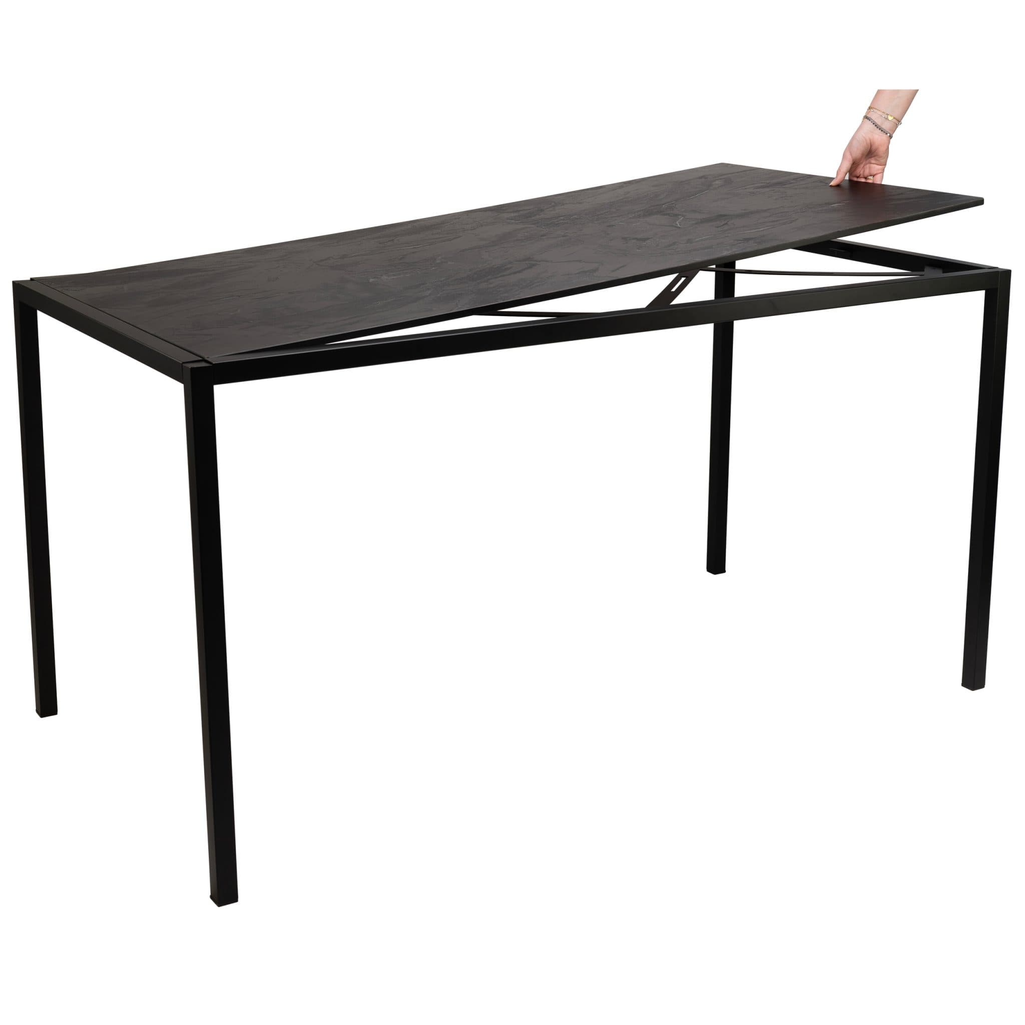 Enfiber Tischrahmen - 140x70 cm - Schwarz