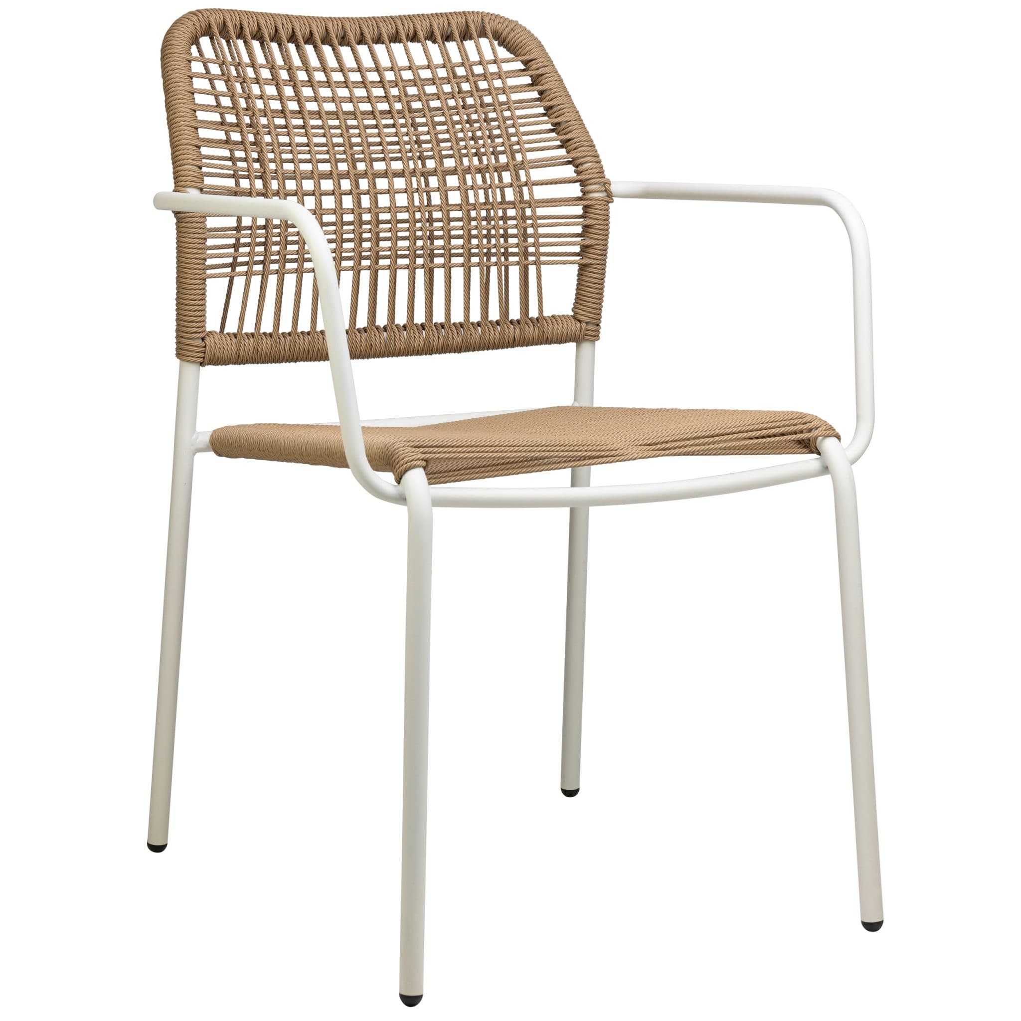 Twist Terrassenstuhl - Weiß/Natural