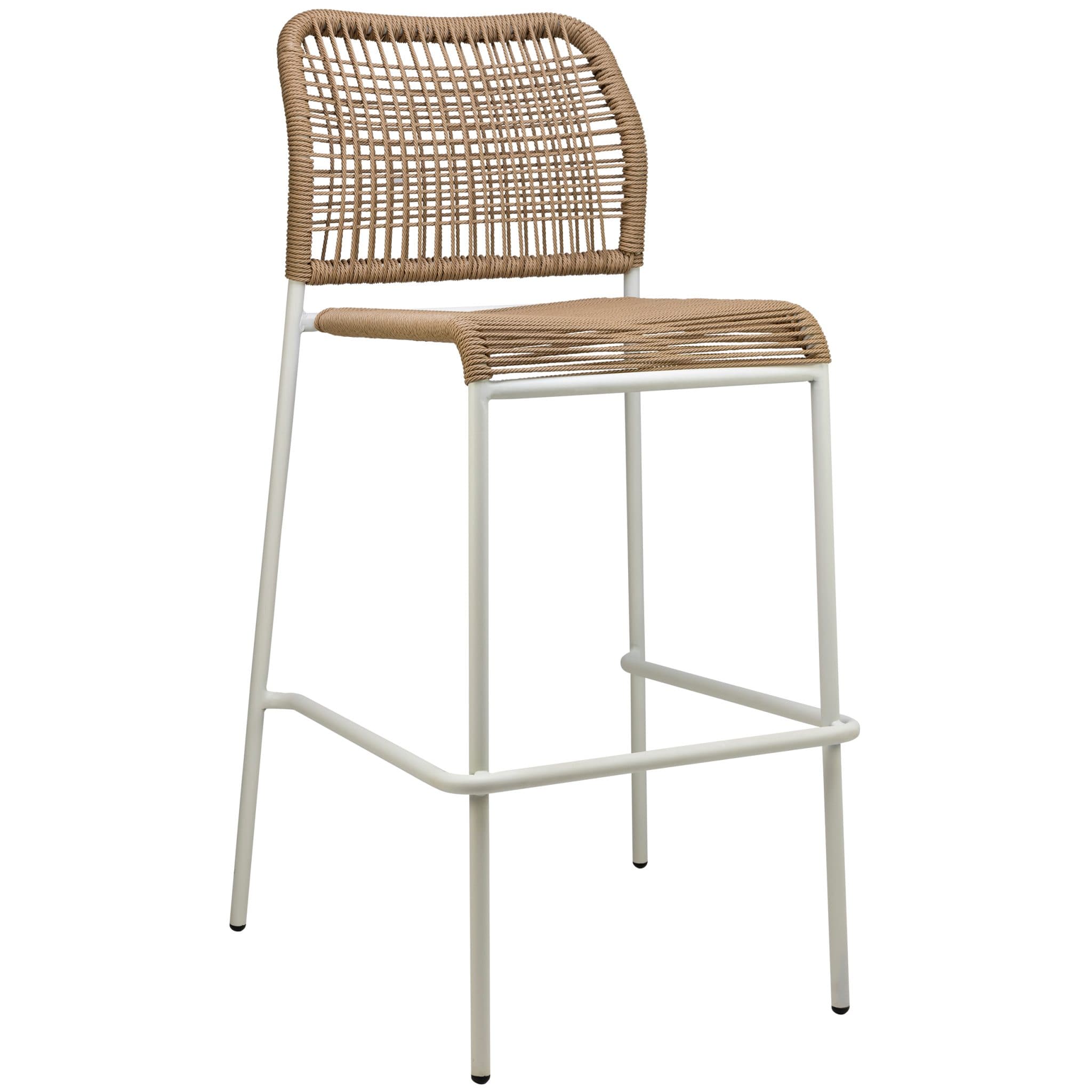 Twist Barhocker - Weiß/Natural