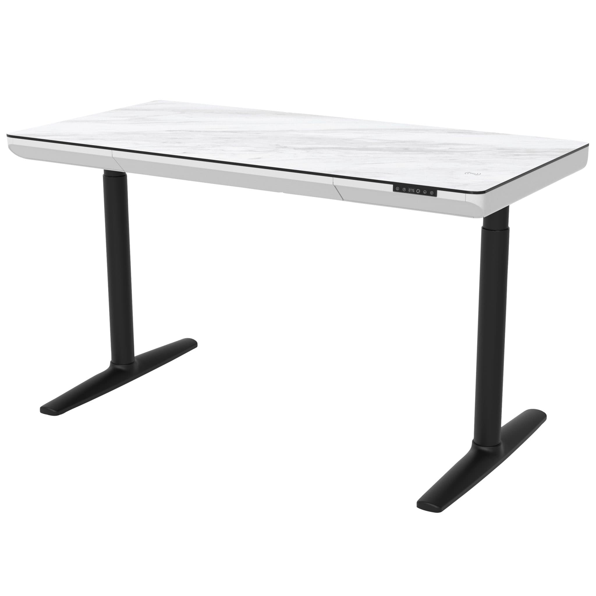 Vero Verstellbarer Schreibtisch - 140x70cm - Weiß/Schwarz