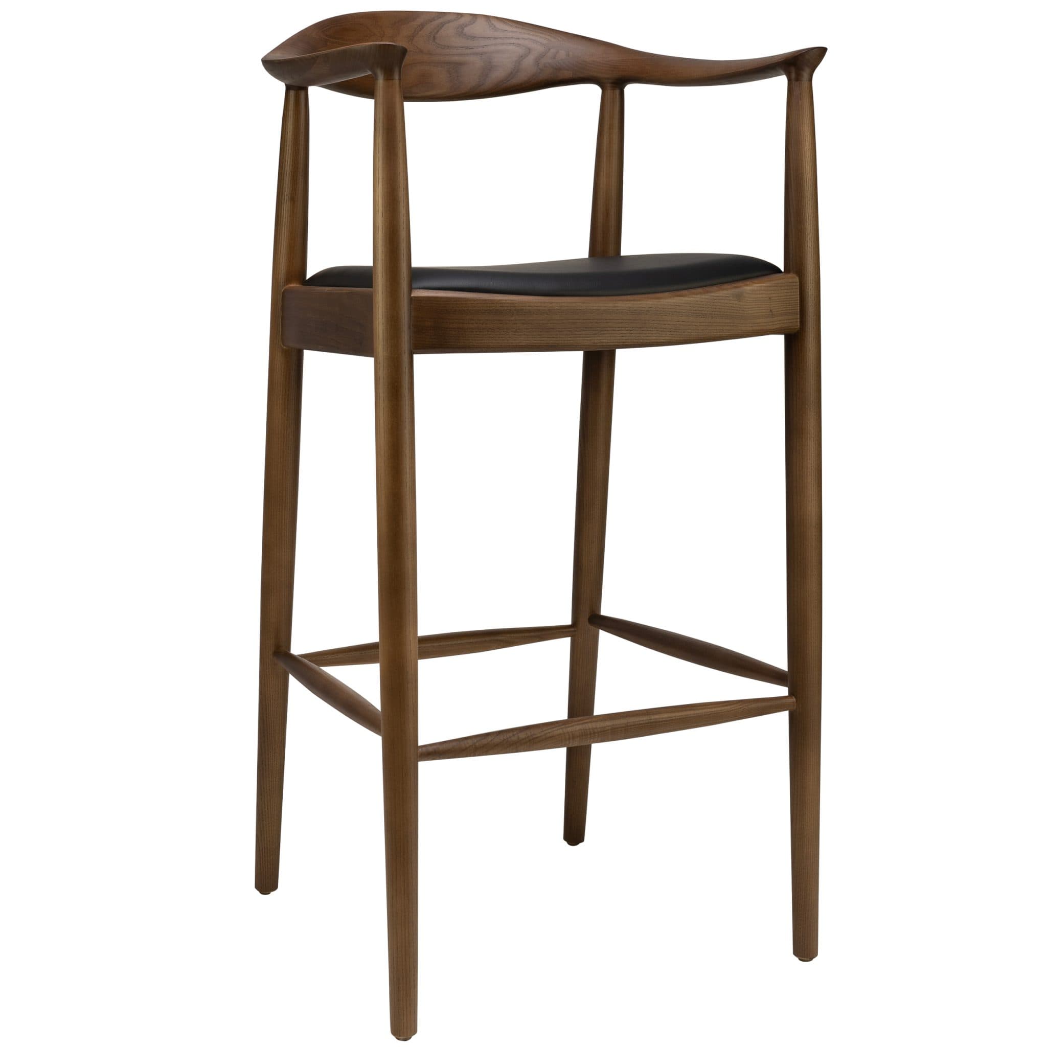 Nordic Barhocker - Eschenholz - Kunstleder