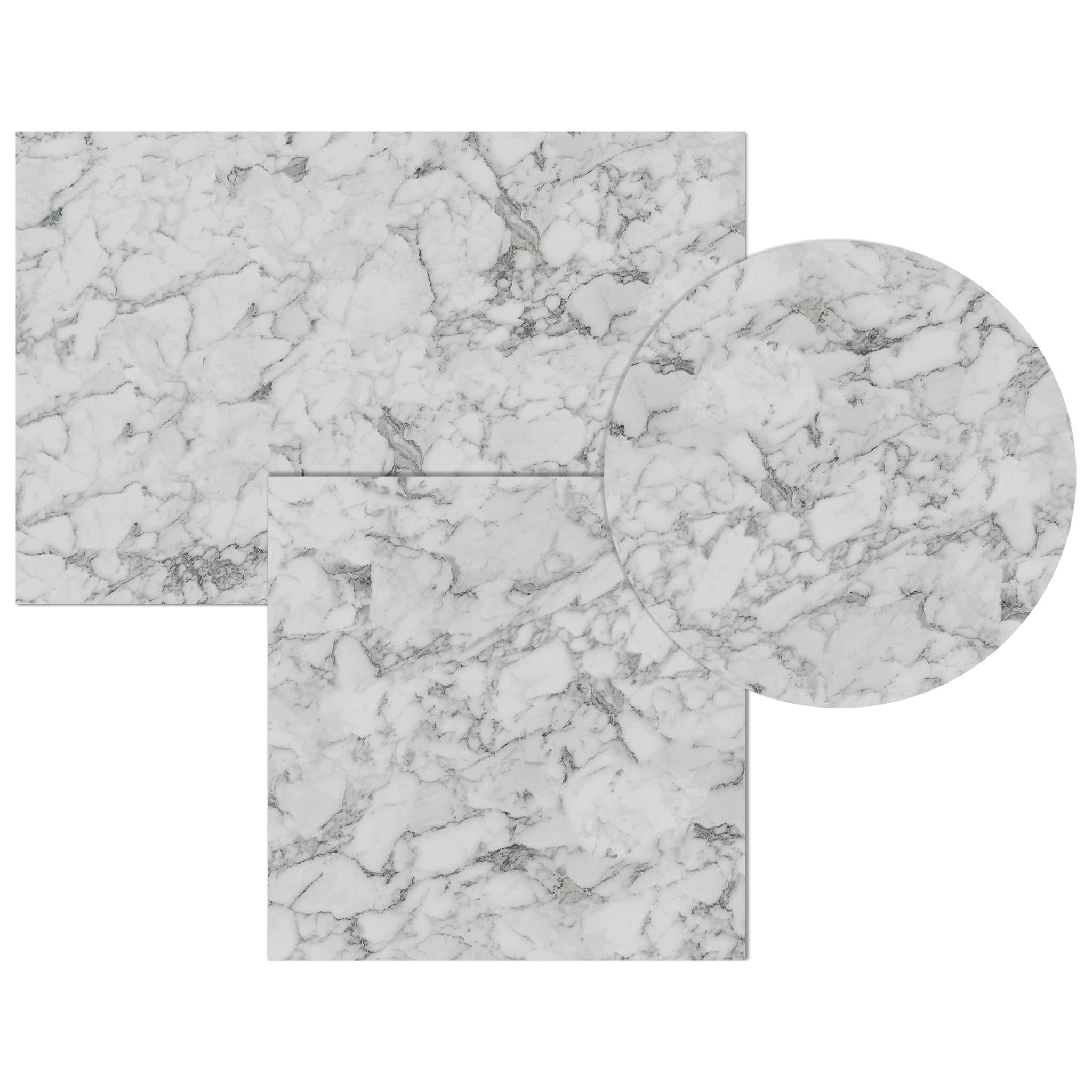 Melamin Tischplatte - T566 Weißer Marmor