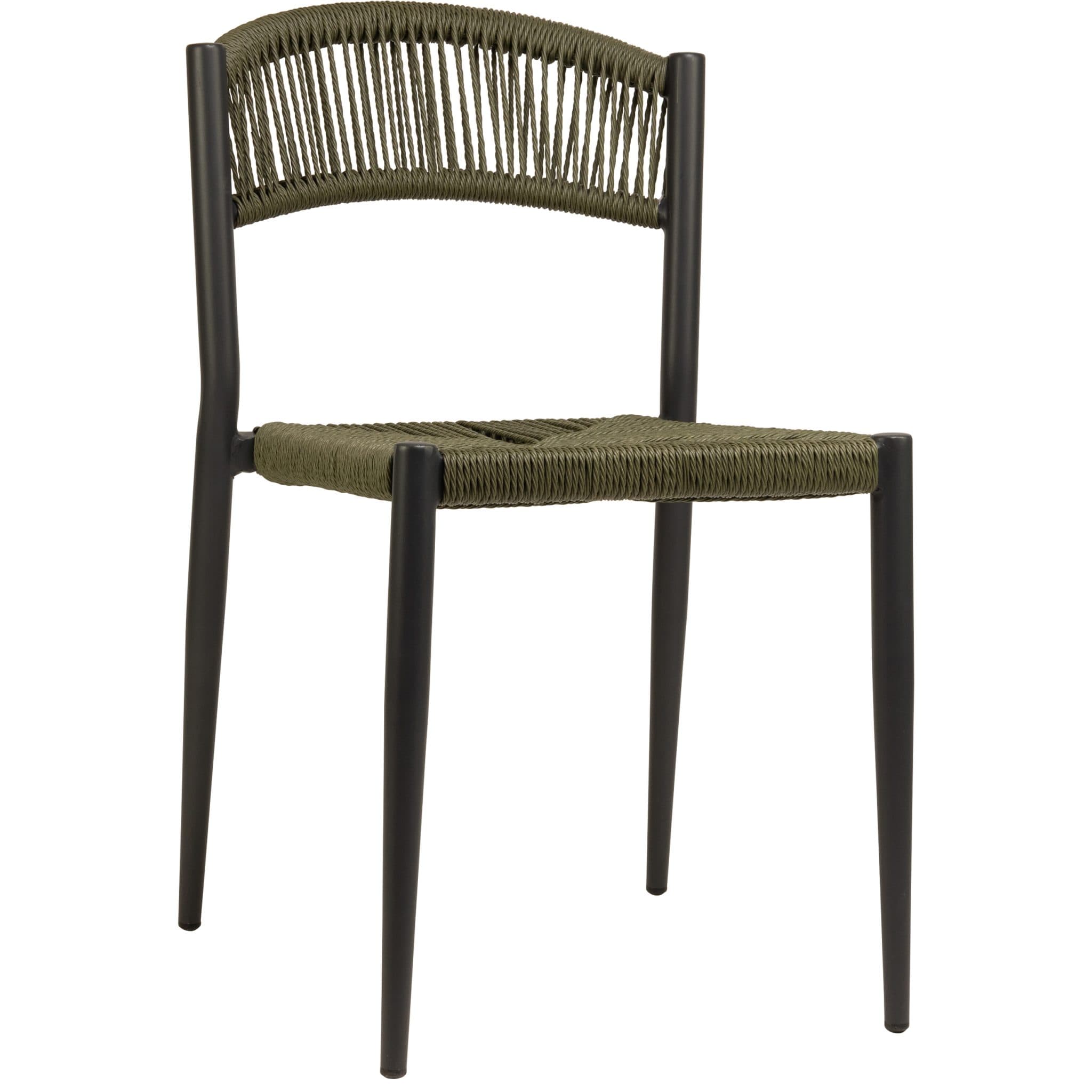 Jonah Terrassenstuhl Ohne Armlehne - Charcoal/Olivgrün