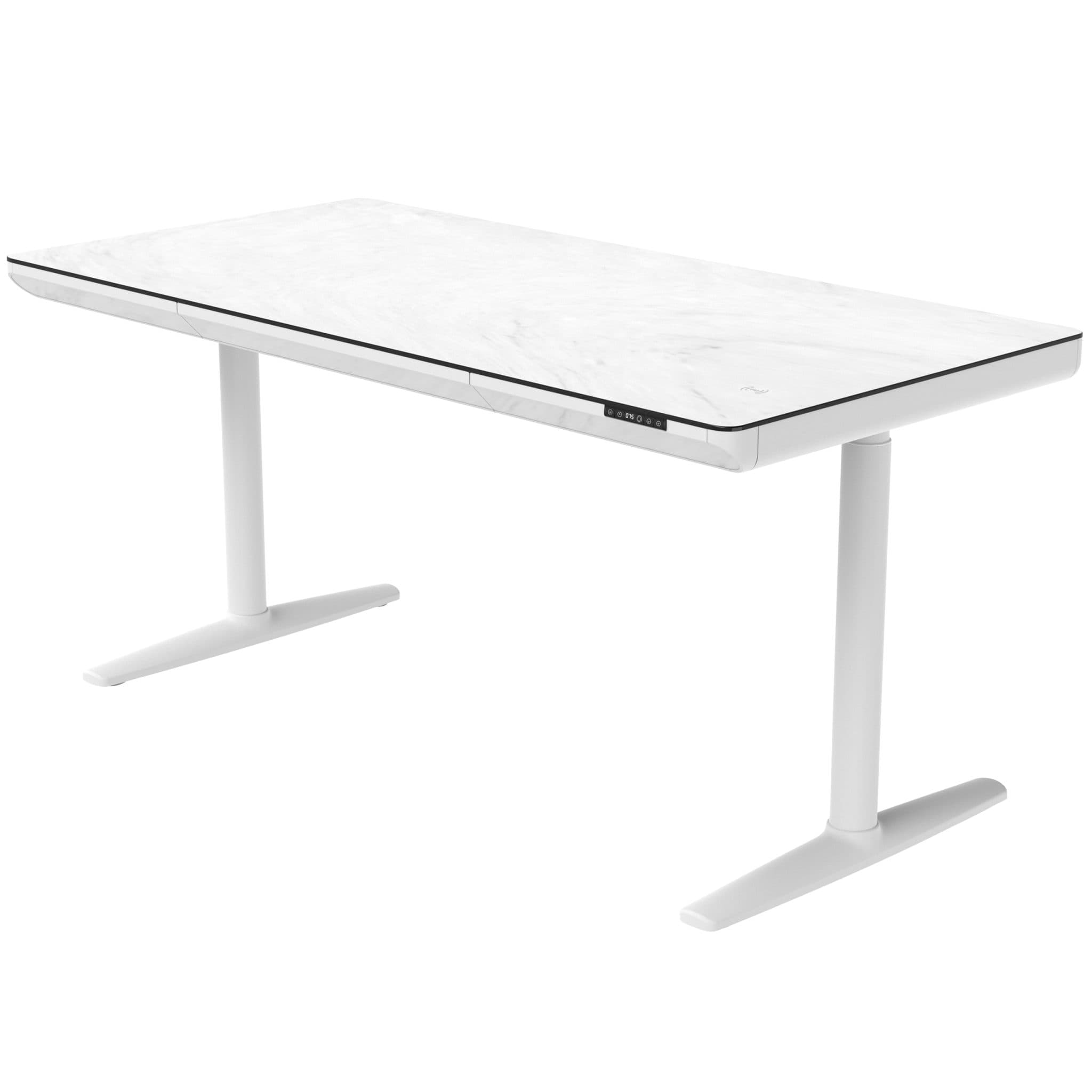 Vero Verstellbarer Schreibtisch - 160x80cm - Marmor/Weiß