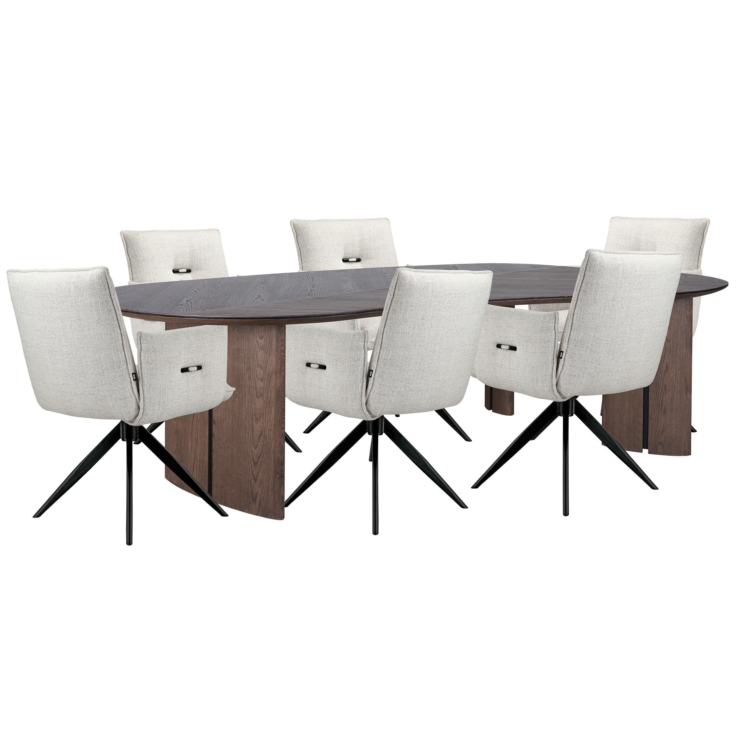 Avenue Esstisch 260cm + Peggy Armstuhl Natural - 6 Stück