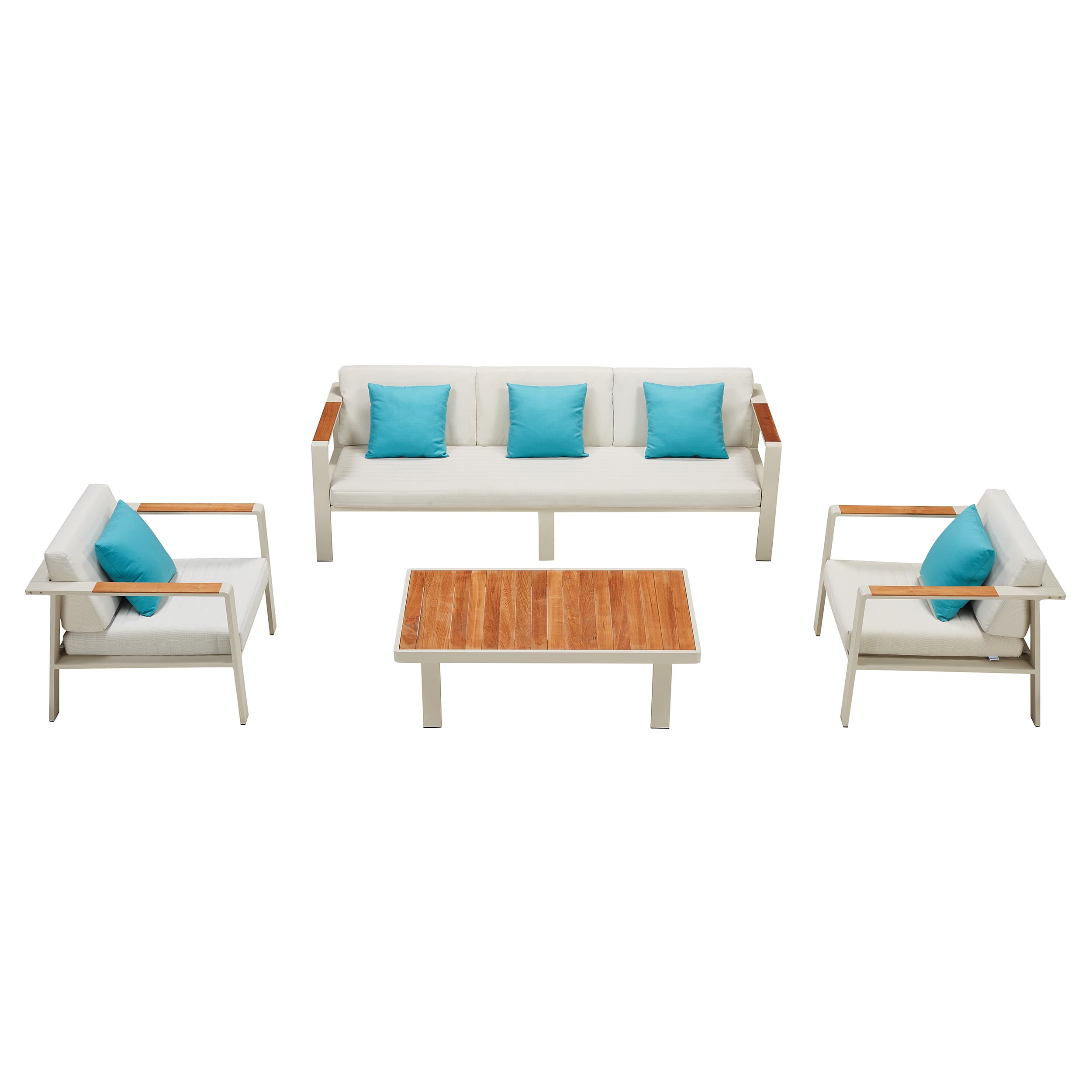 Nofi Lounge Set - Weiß | 3-Sitzer