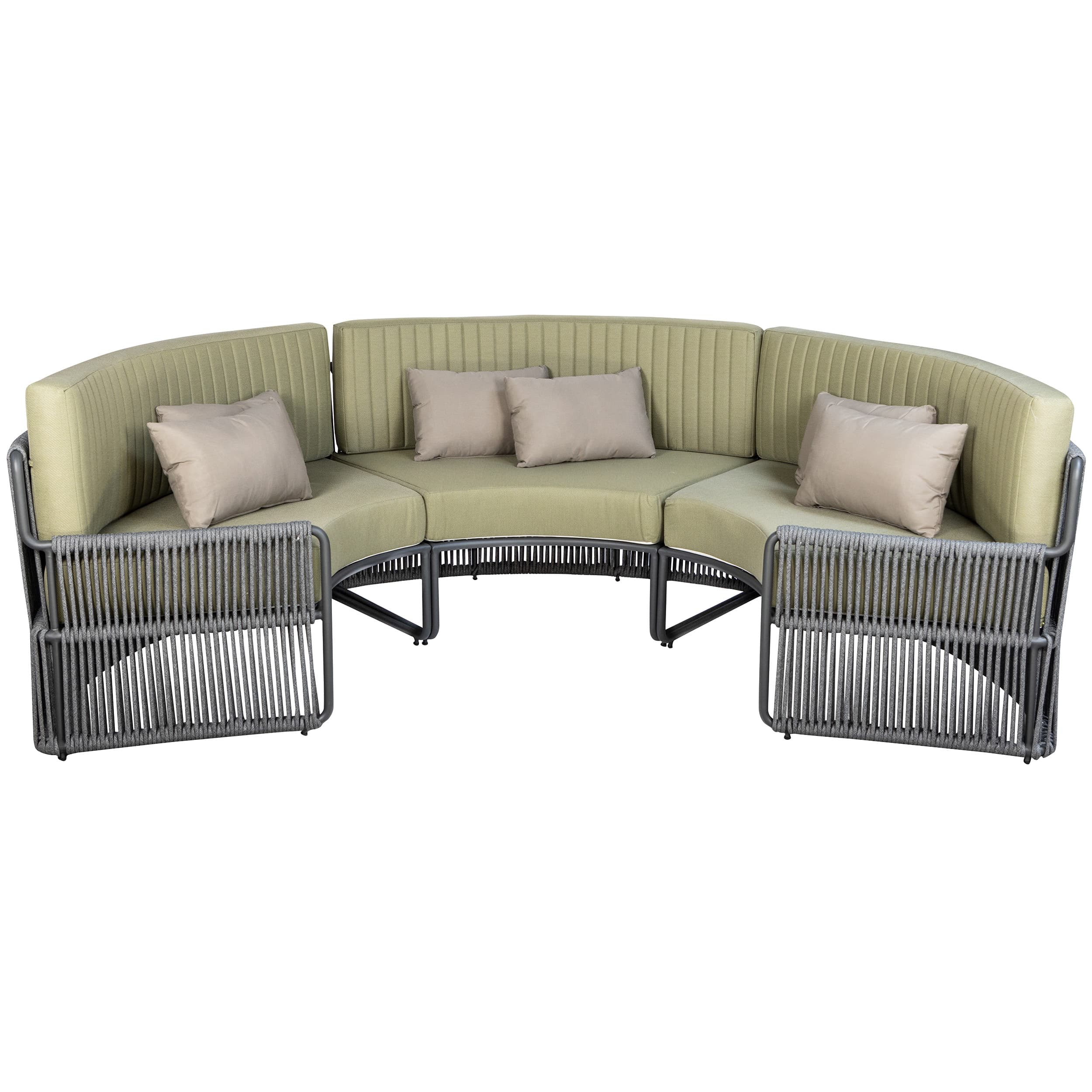 Terrassenbank Roma Rund Klein - Grün