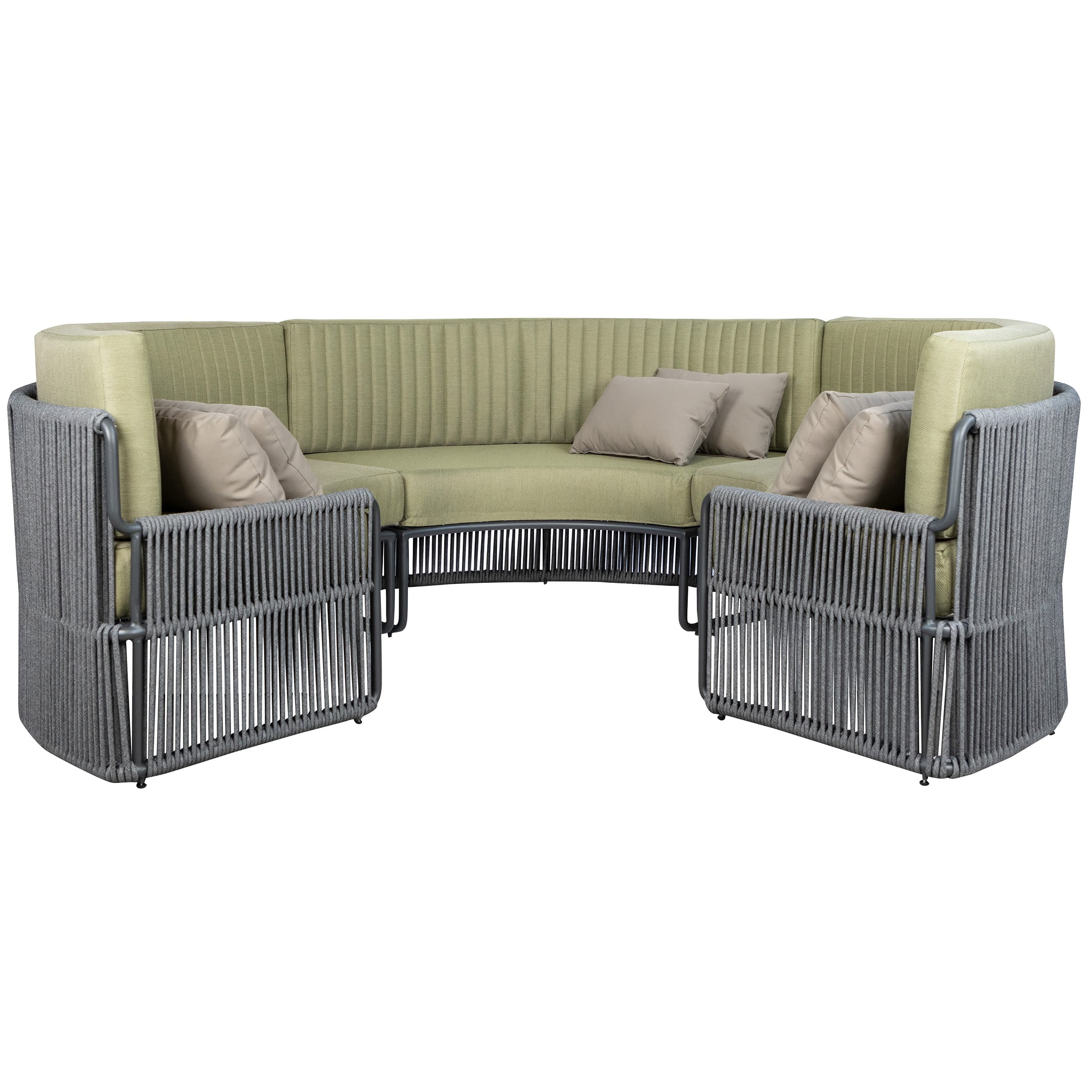 Terrassenbank Roma Rund Groß - Grün