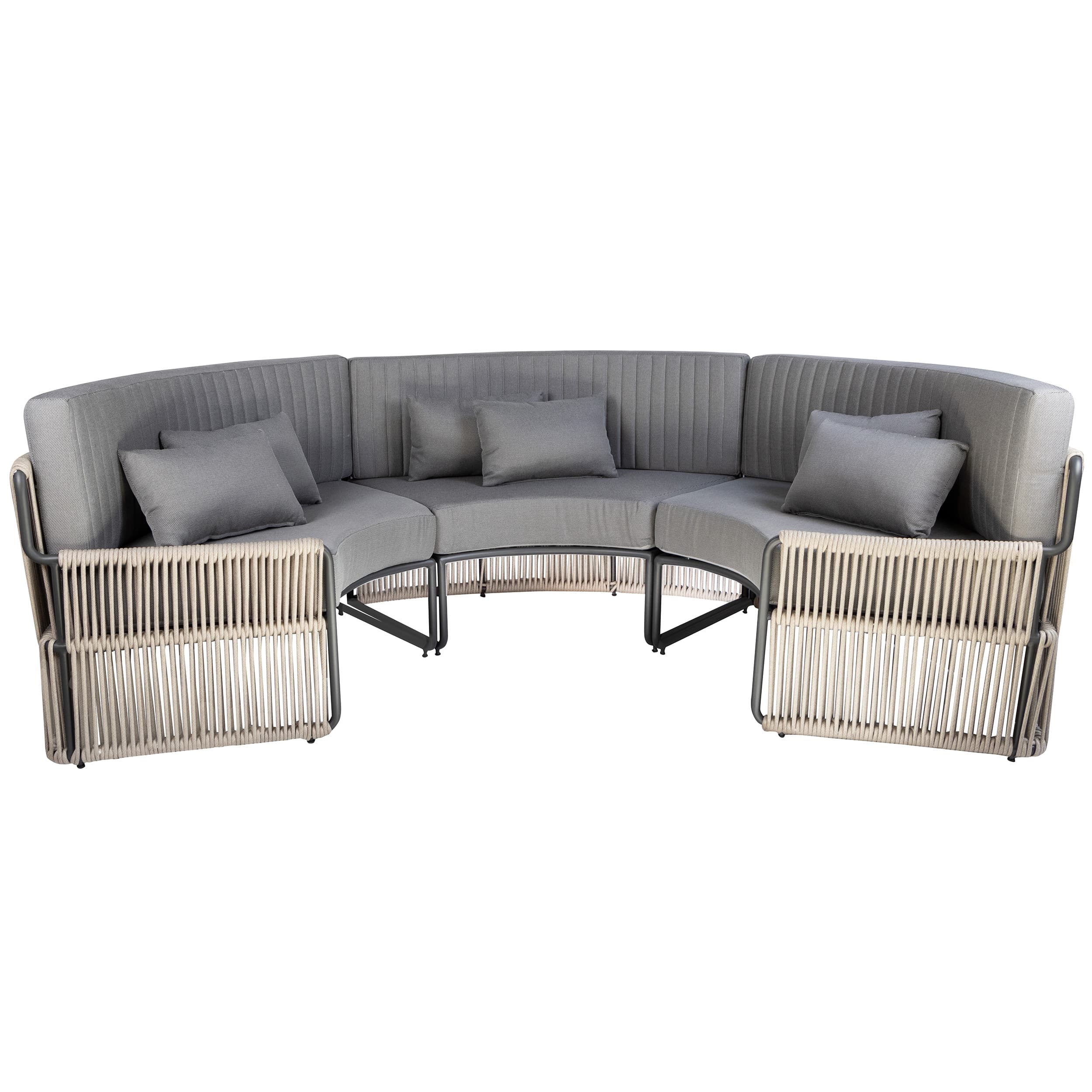 Terrassenbank Roma Rund Klein - Grau