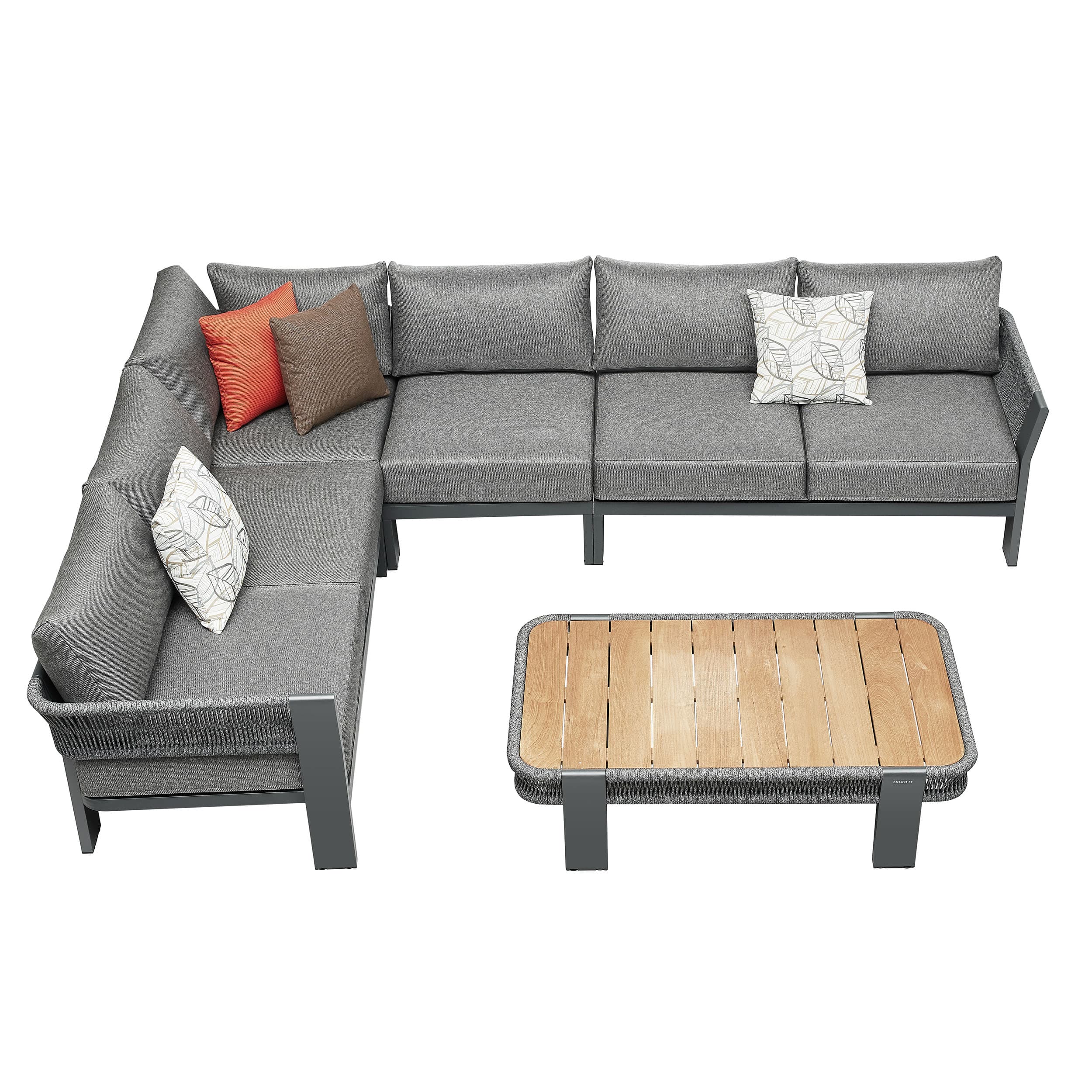 Borromeo Ecklounge - Schwarz | 5-teilig