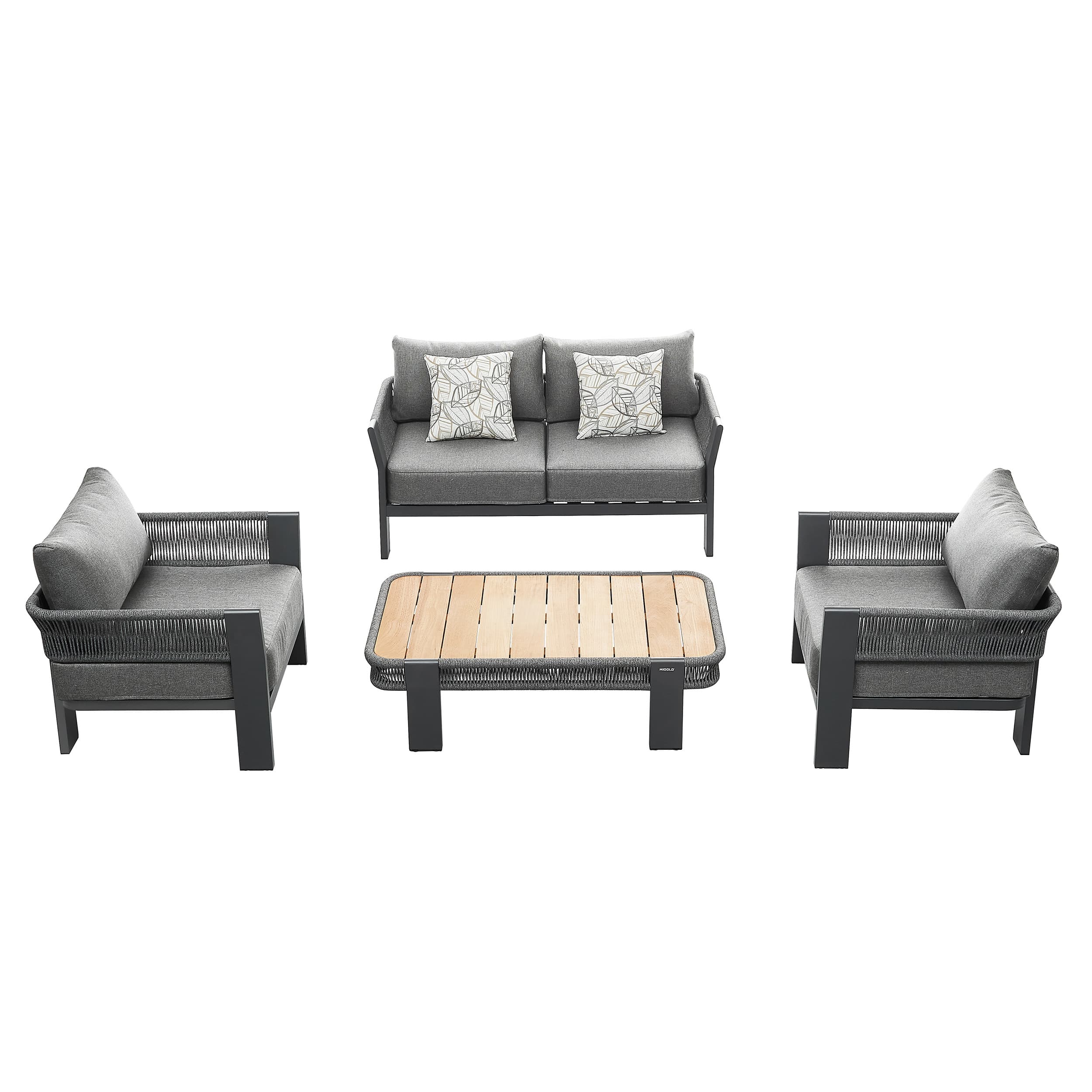 Borromeo Lounge Set - Schwarz | 2-Sitzer